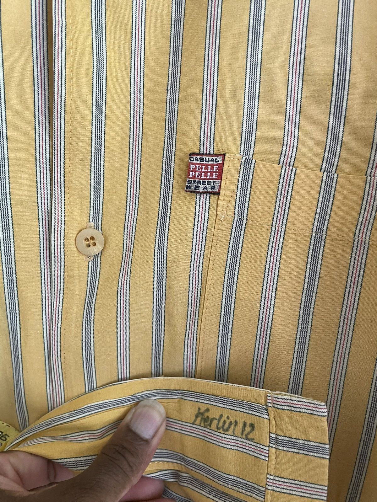 Pelle Pelle × Vintage Y2K Vintage Pelle Pelle Earth Tone Hip Hop Shirt Size US L / EU 52-54 / 3 - 8 Thumbnail