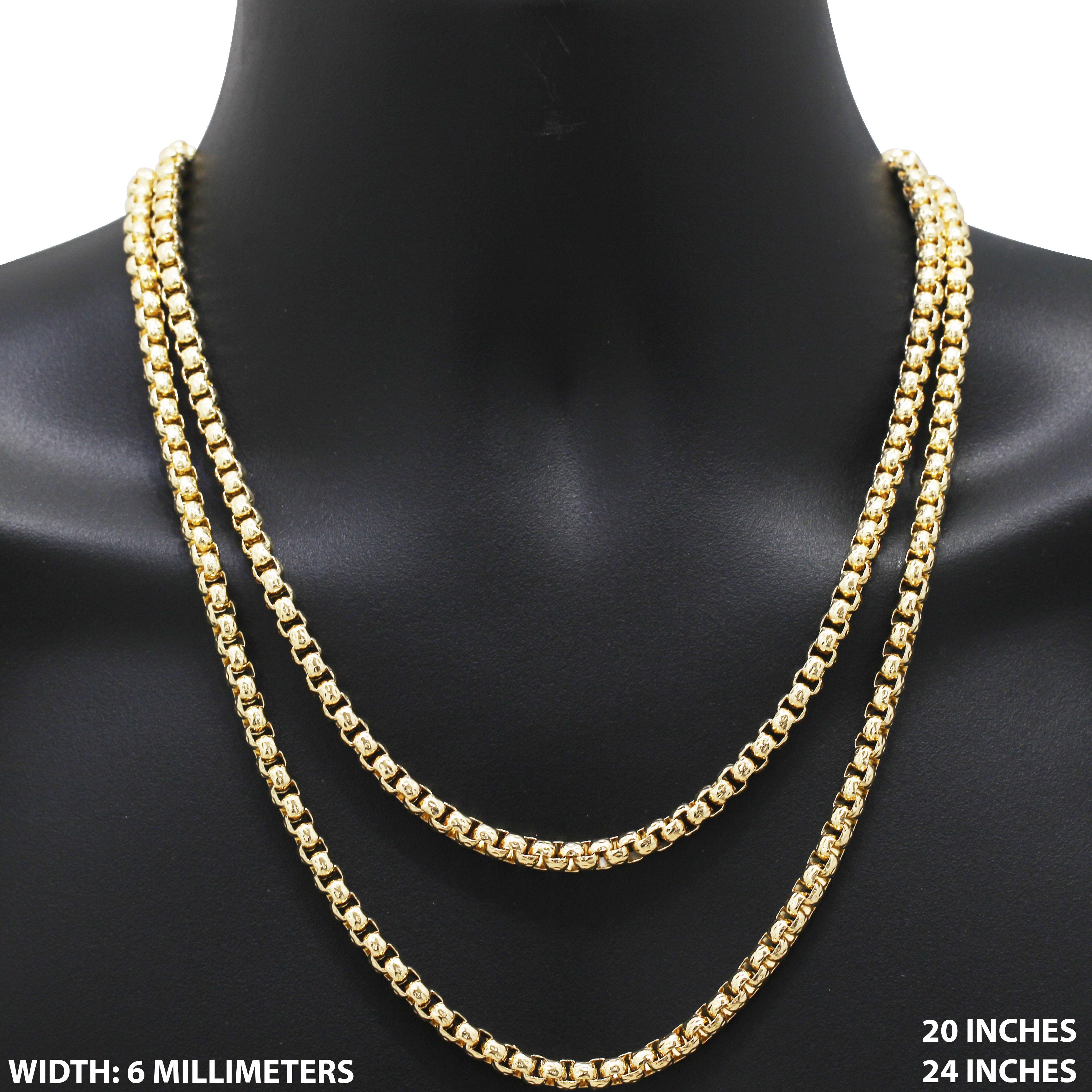 Other 316L SS 14k GP 6mm Box Chain Necklace 24” Size ONE SIZE - 1 Thumbnail