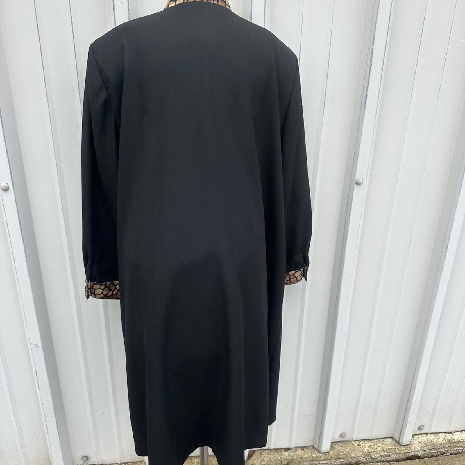 Other vintage 90s longline button-up shirt dress #leopardprint Size 4XL / US 24-26 - 2 Thumbnail