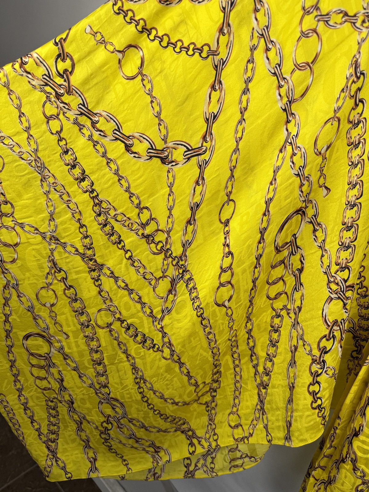Balenciaga 🇮🇹 SS19 Balenciaga Chain Print Silk Blouse Baroque Style Size ONE SIZE - 14 Thumbnail