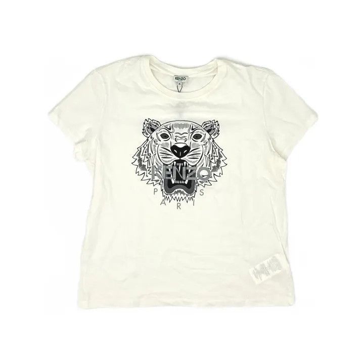 Kenzo KENZO White Tiger Print Short Sleeve T-Shirt -2507 Size XL / US 12-14 / IT 48-50 - 2 Thumbnail