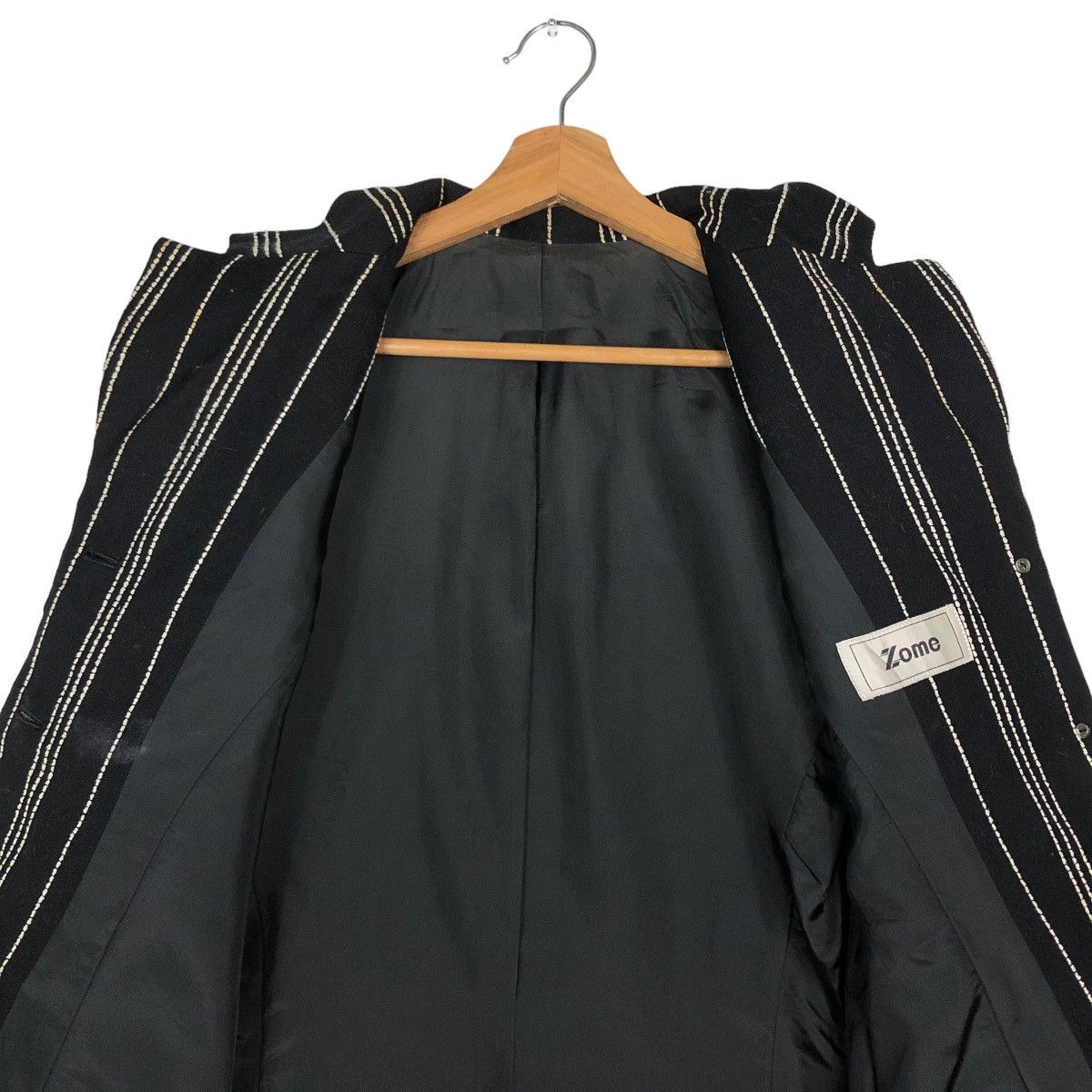 Issey Miyake 🔥Vintage Striped Coats Jacket Zome Issey Miyake Japan Size US M / EU 48-50 / 2 - 14 Thumbnail