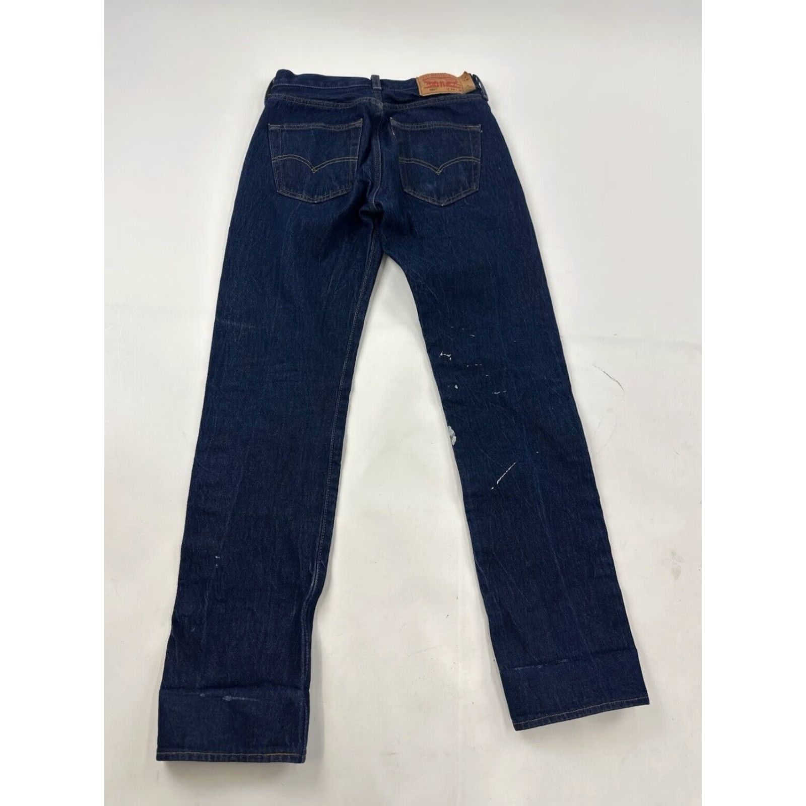 Levi's Levi’s 501 Jeans Mens 28 Regular Dark Blue Paint Spattered Wash Tag 29x34 Not Redline Size US 28 / EU 44 - 2 Thumbnail