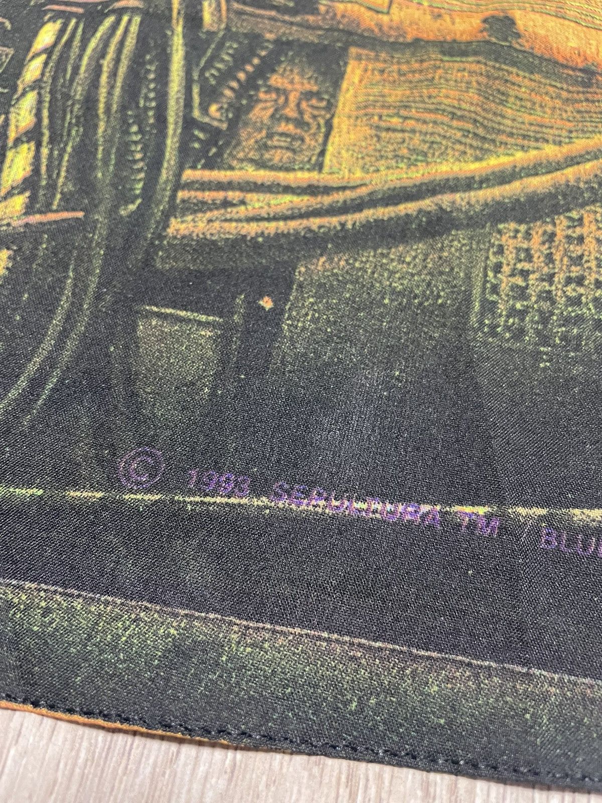 Band Tees Vintage 1993 Sepultura Chaos AD Band Poster Rare Scarf Size ONE SIZE - 19 Thumbnail