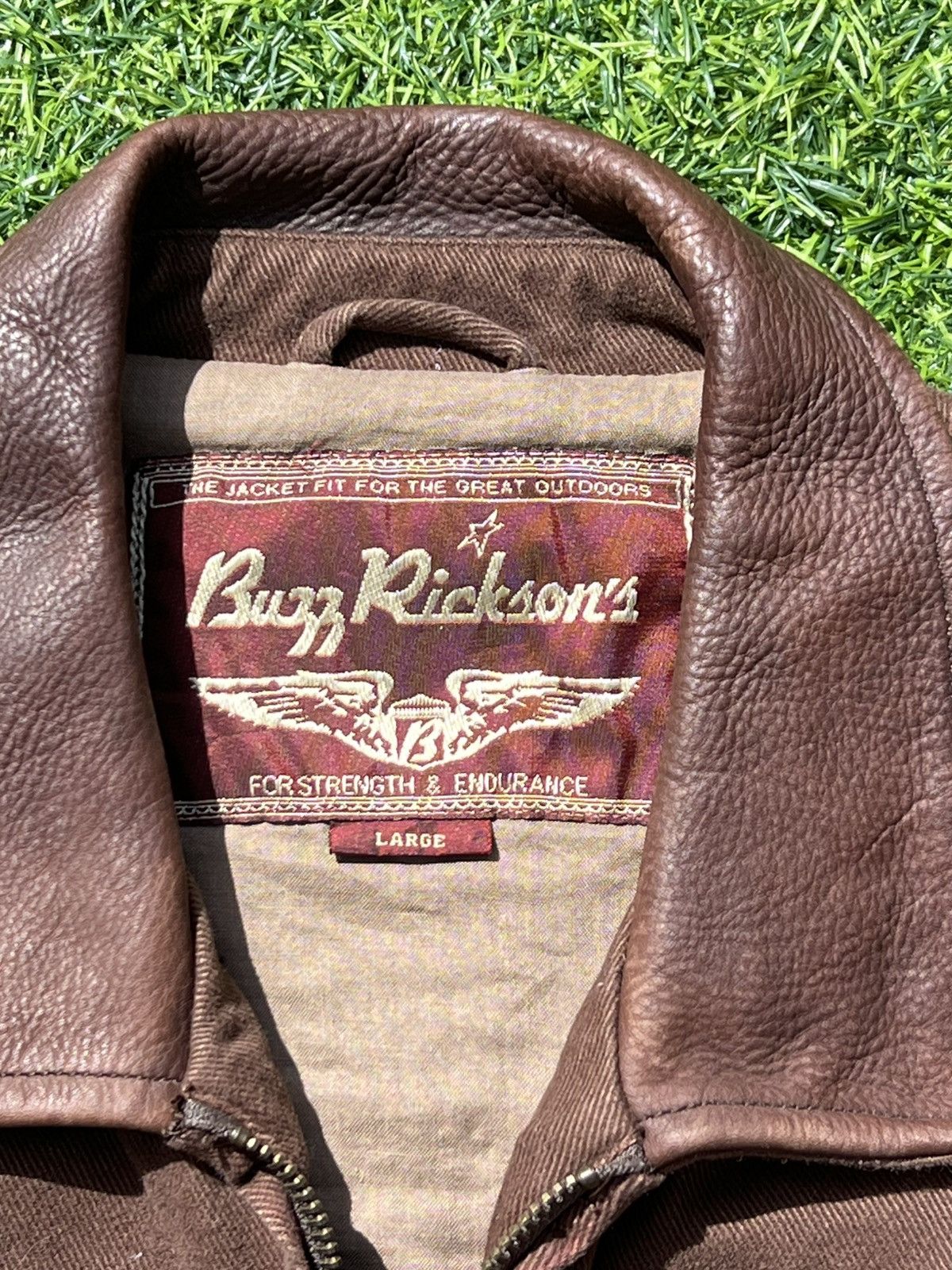 Buzz Rickson's 🦅 Buzz Rickson’s Leather-Collar Canvas Brown Work Jacket- L Size US L / EU 52-54 / 3 - 2 Thumbnail