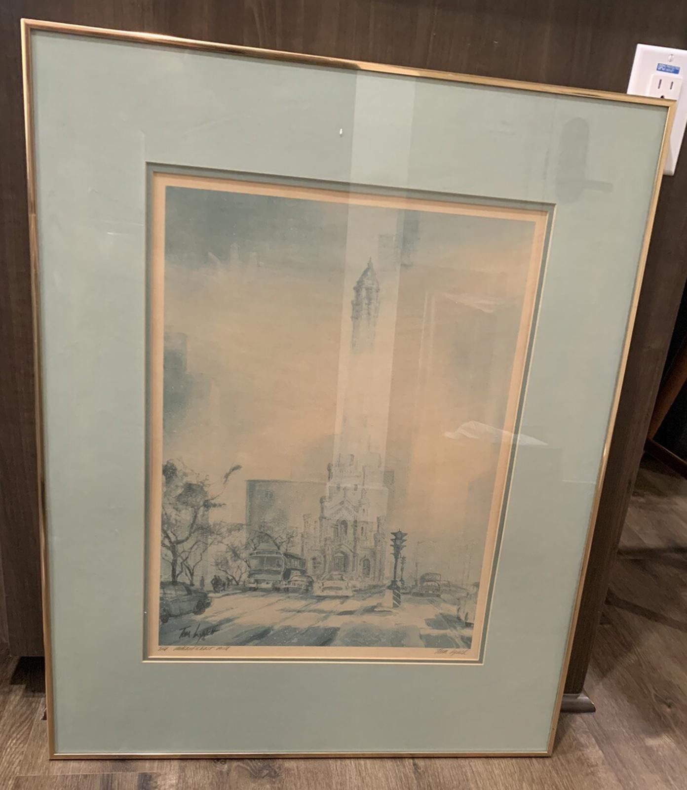 Tom Lynch Framed & Dbl. Matted The Magnificent Mile Chicago