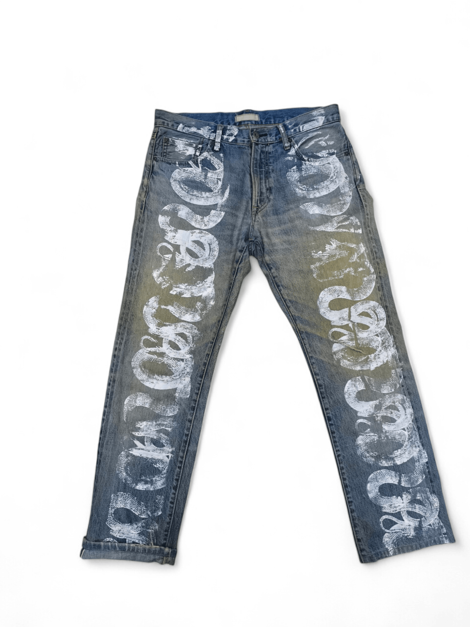 Uniqlo UNIQLO SELVEDGE DENIM LIKE HYSTERIC GLAMOUR SNAKE DENIM Size US 34 / EU 50 - 1 Thumbnail