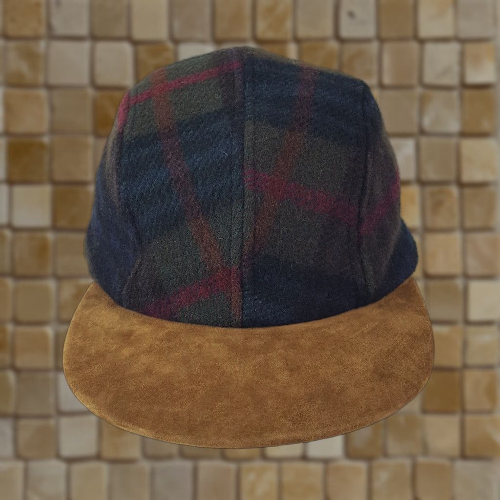 帽子 80s~90s Eddie Bauer wool checked cap Eddie Bauer VINTAGE Eddie Bauer 80s Wool Plaid Baseball Cap Hat