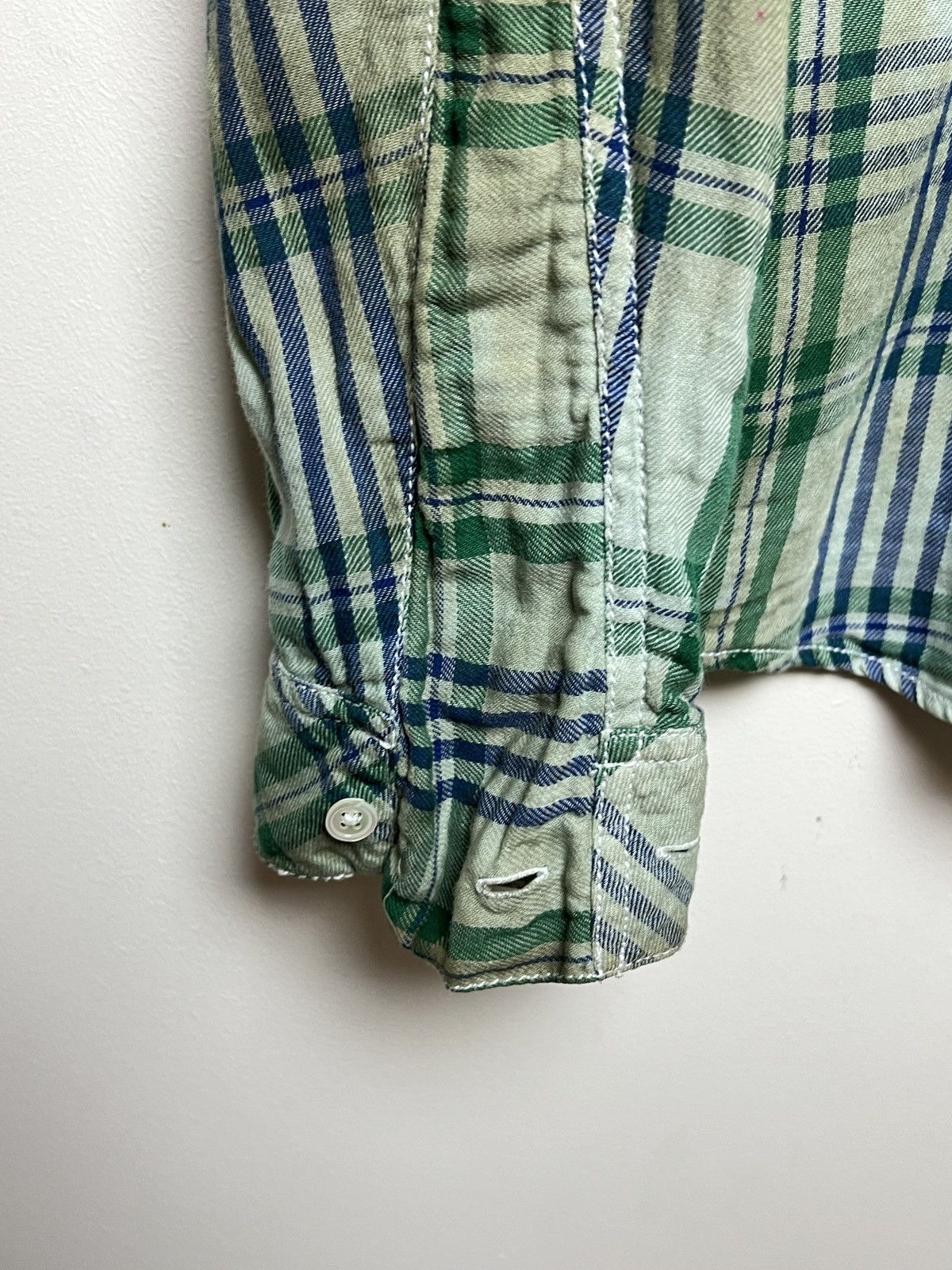 Acne Studios acne vintage travis plaid flannel shirt bleached tie dye y2k Size US M / EU 48-50 / 2 - 6 Thumbnail