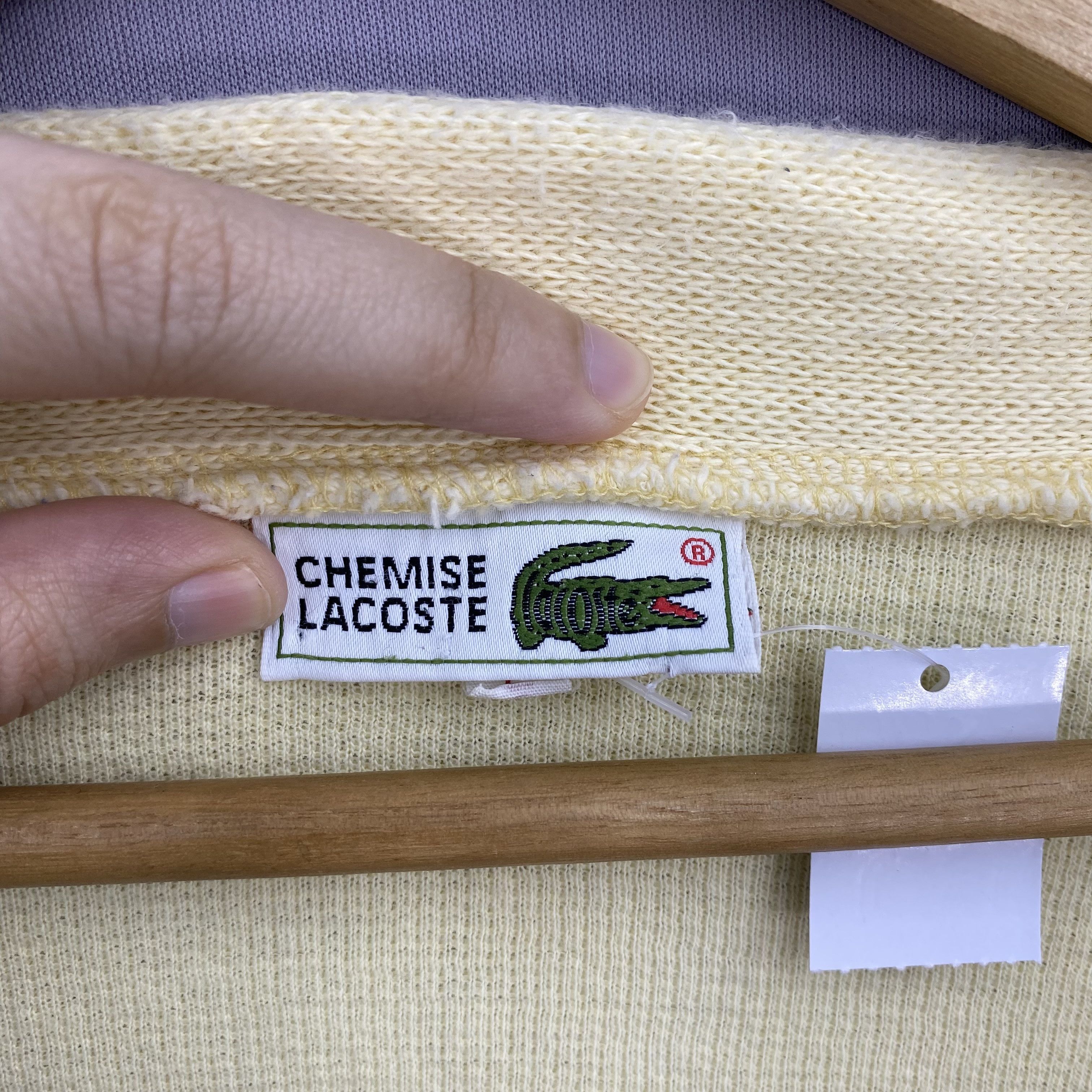 Lacoste Vintage 90s Lacoste Ribbed Knit Cardigan V-Neck Sweater Size US M / EU 48-50 / 2 - 8 Thumbnail