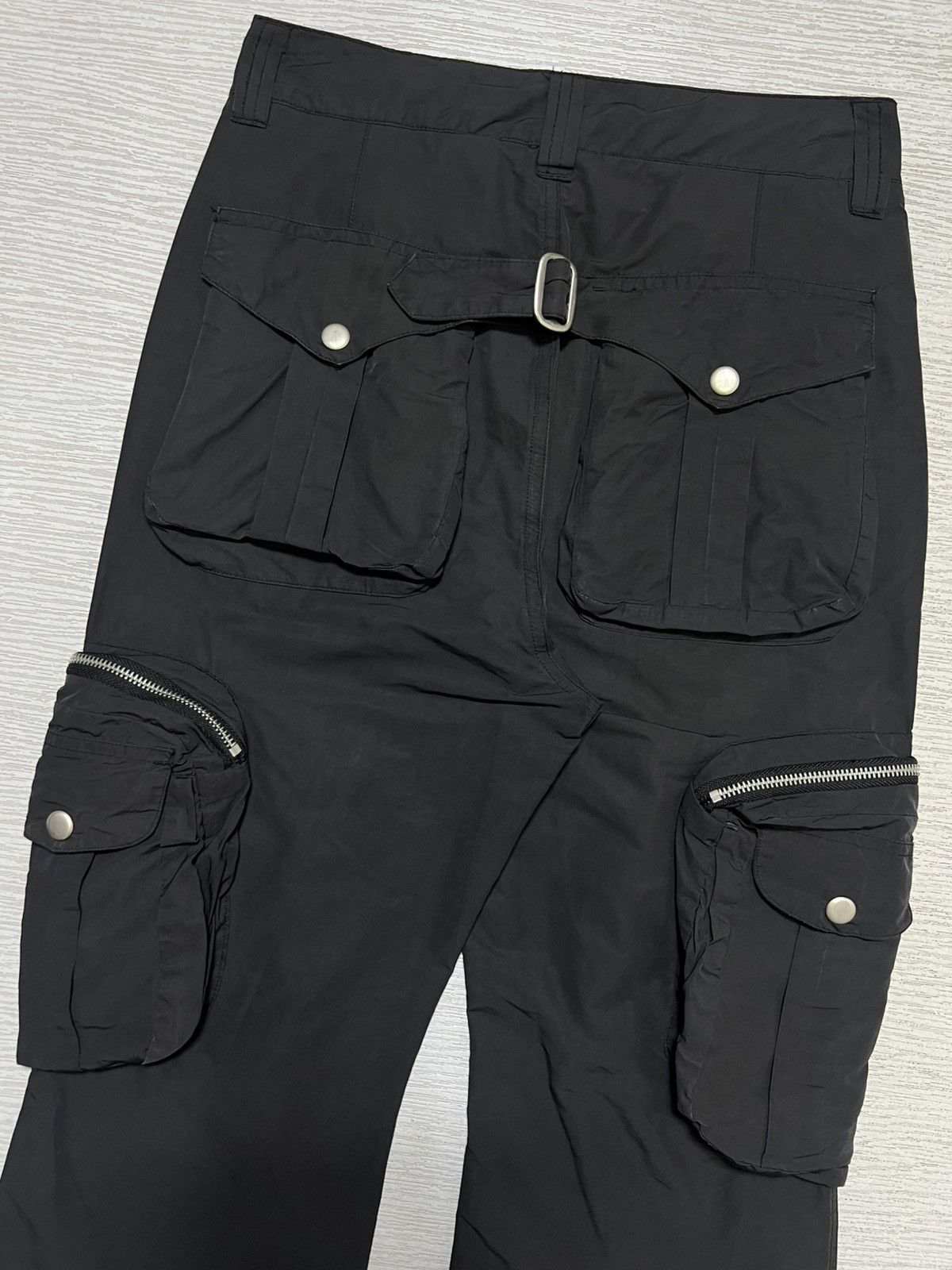 FFFPOSTALSERVICE FFFPostalService - Charcoal Flared Cargo Pants V.1 Size US 27 - 12 Thumbnail