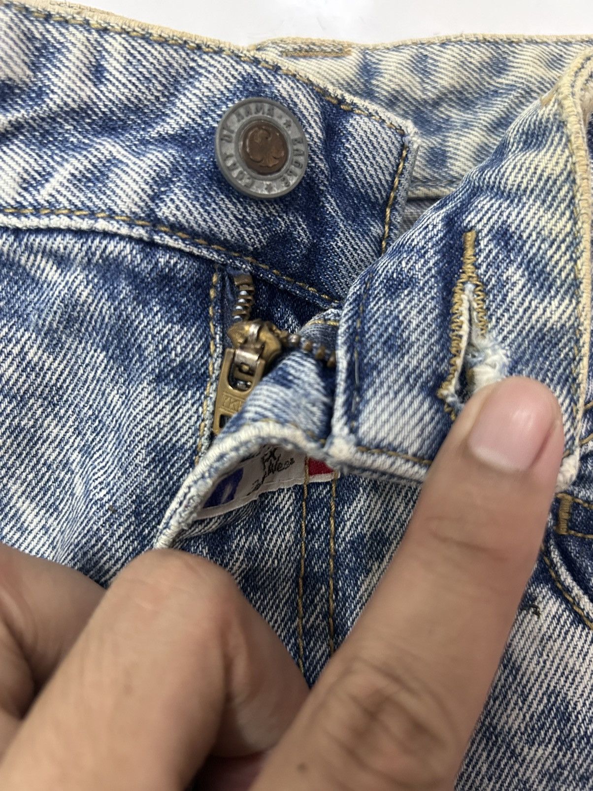 Japanese Brand × Vintage 💥Vintage Japanese Denim Mud Wash Ripped Jeans Size US 27 - 16 Thumbnail