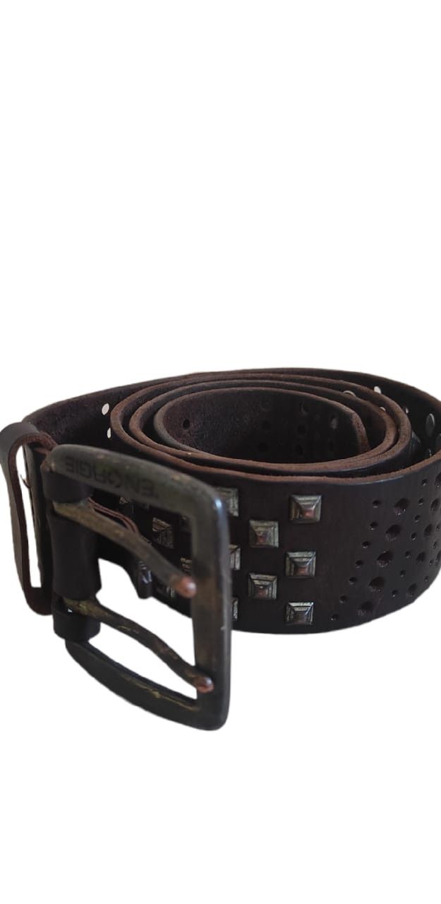 Vintage Energie Leather Studded Belt Made in Italy Size 36