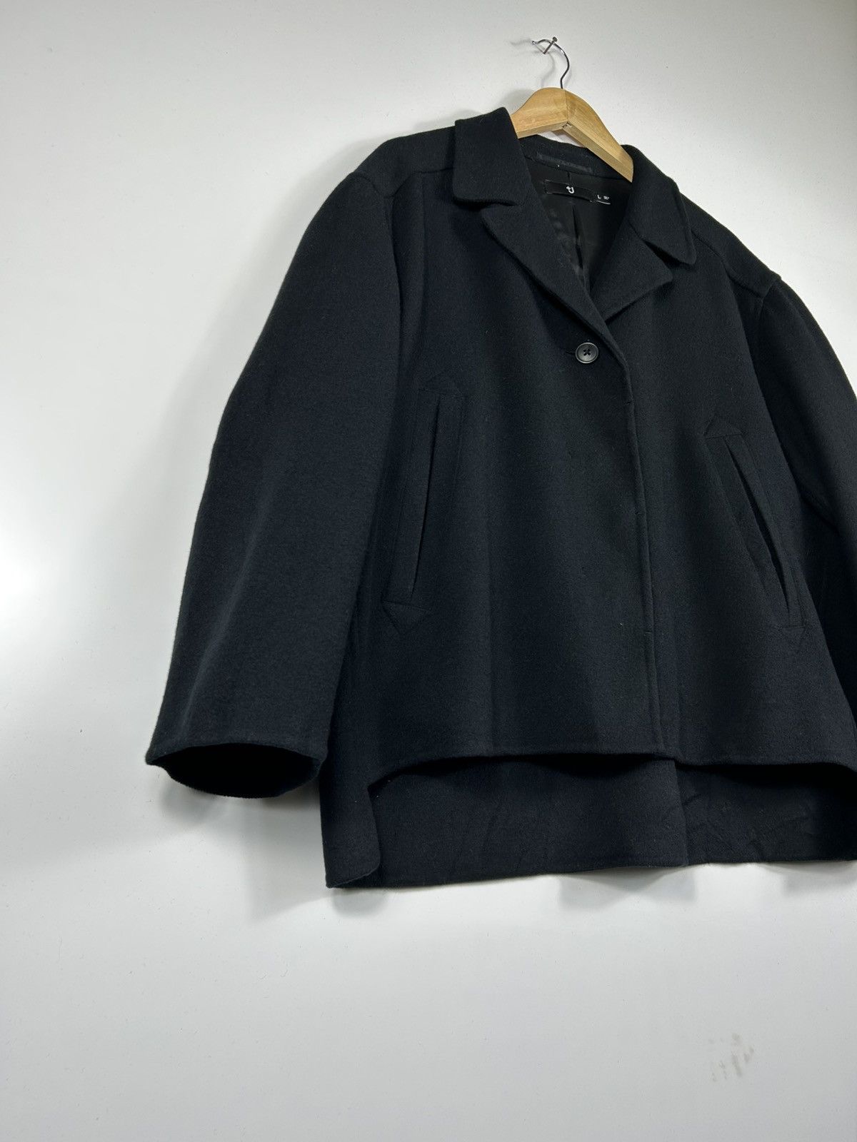 Jil Sander × Uniqlo 🔥Jil Sander Uniqlo Wool Cropped Coat Jacket Size US L / EU 52-54 / 3 - 2 Thumbnail