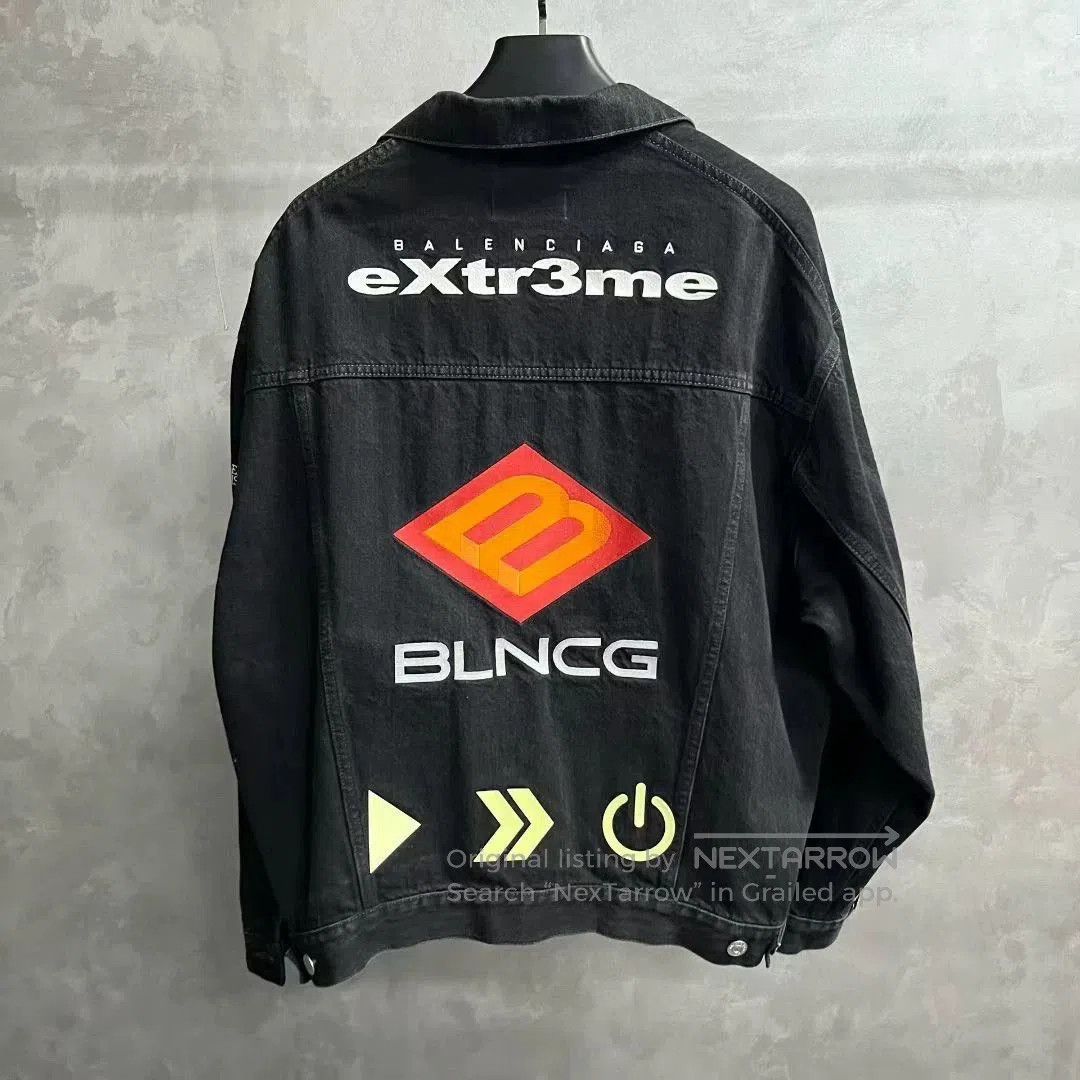 Balenciaga balenciaga black embroidered denim jacket. Size US XS / EU 42 / 0 - 2 Thumbnail