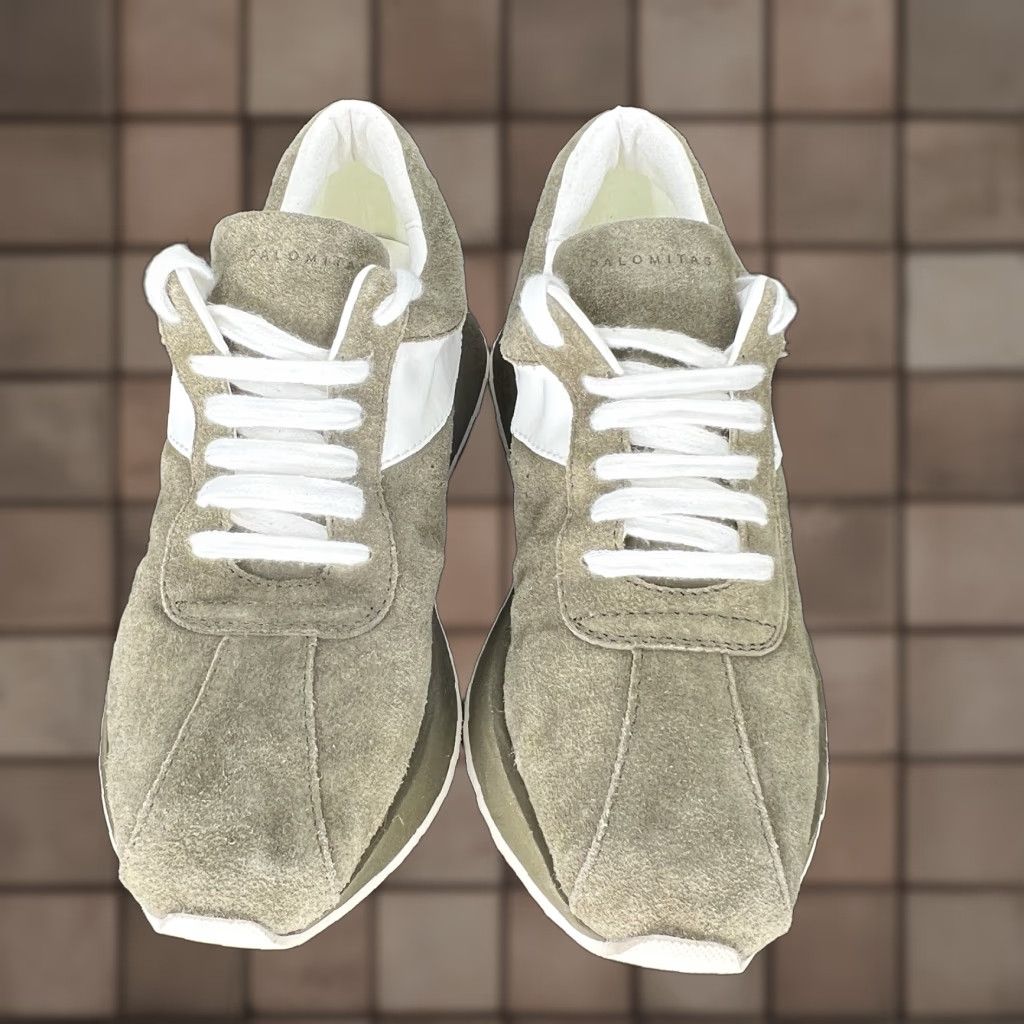 Vintage PALOMA BARCELÓ Palomitas Green Suede Sneakers Low Top 9 Women Casual Athletic Shoes Size US 9 / IT 39 - 1 Thumbnail