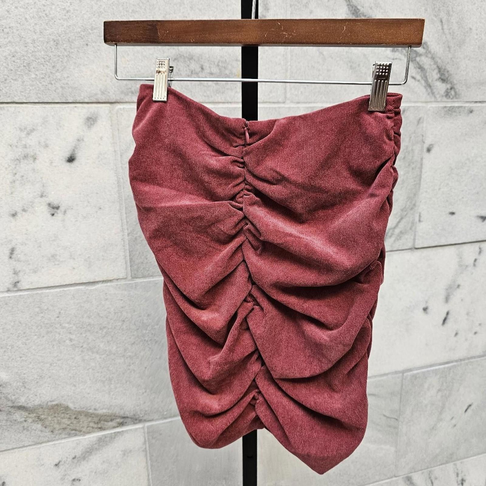 Zara Zara Women's Burgundy Strapless Shirt NWT Size XS / US 0-2 / IT 36-38 - 1 Thumbnail