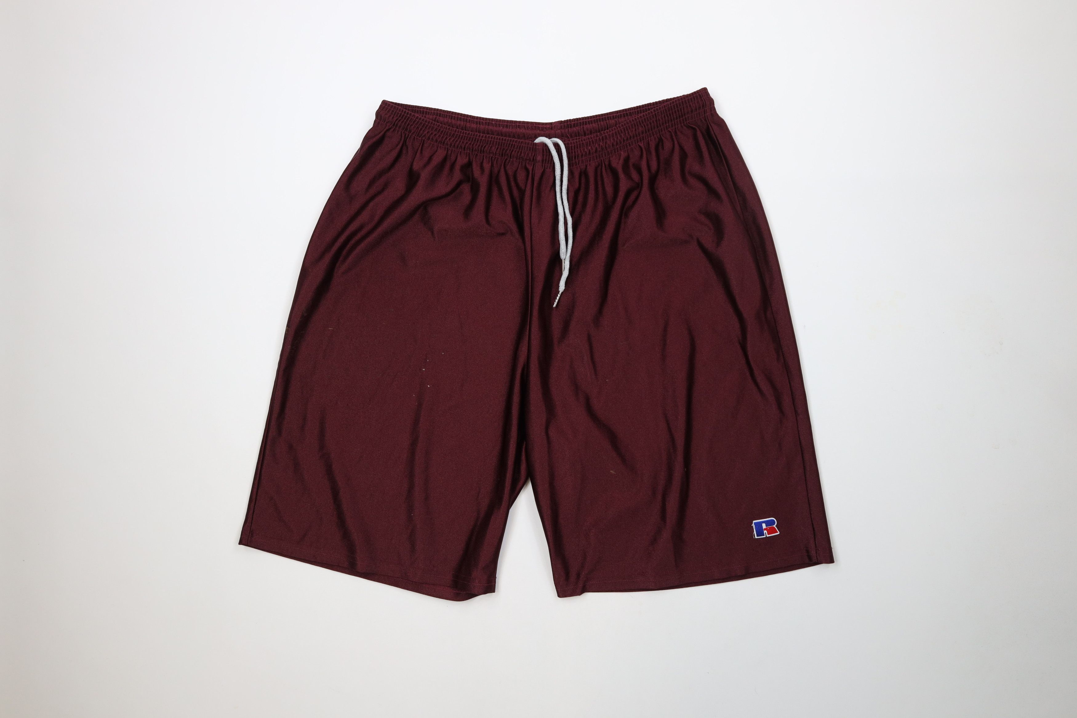 Russell Athletic × Vintage Vintage 90s Russell Athletic Polyester Gym Shorts Maroon Size US 38 / EU 54 - 1 Thumbnail