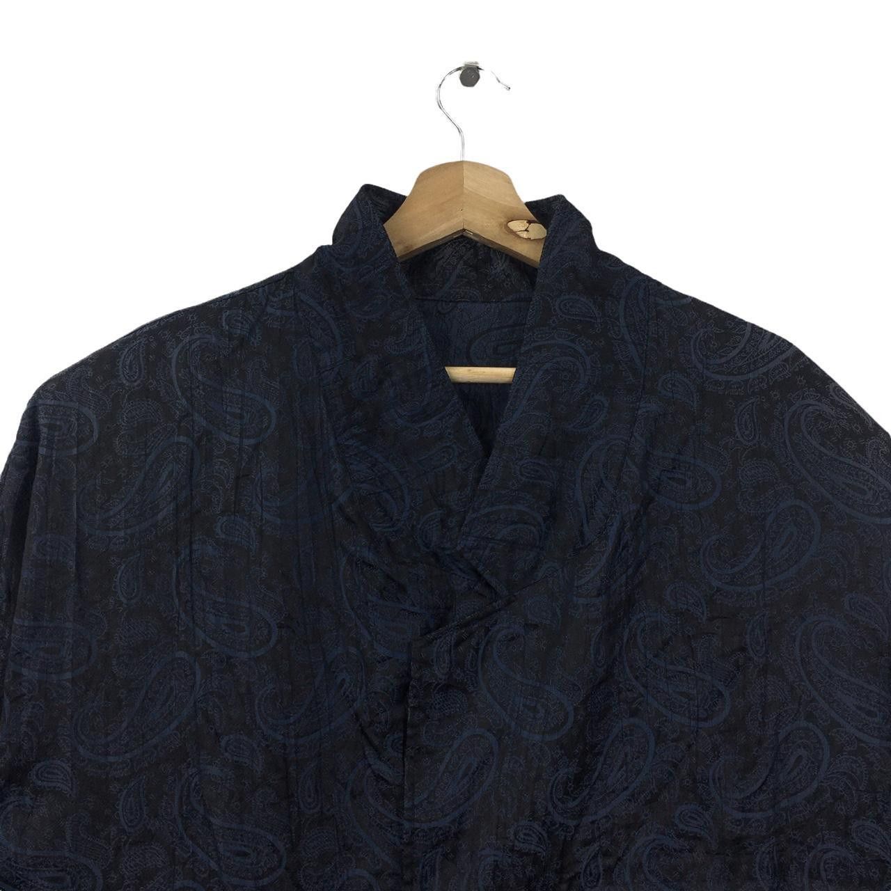 Vintage Vtg 90’ BARONECE PARIS PAISLEY Trench Coat Jacket Size L / US 10 / IT 46 - 2 Thumbnail
