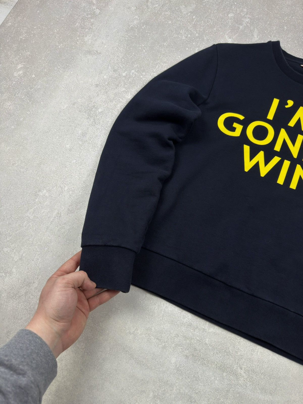Moncler Moncler Maglia Girocollo I'm Gonna Win Blue Sweatshirt Patch Size US M / EU 48-50 / 2 - 7 Thumbnail