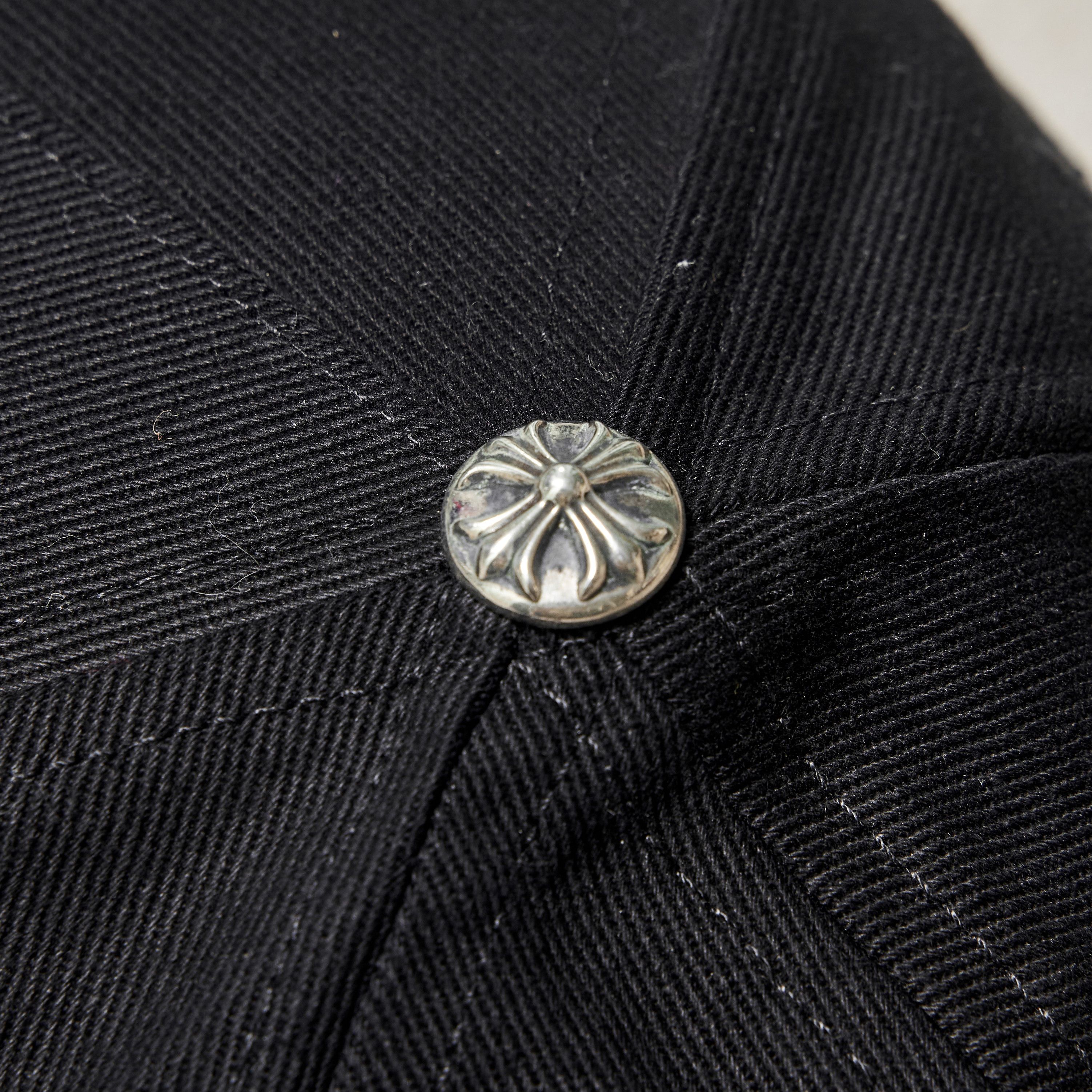 CHROME HEARTS Dagger Denim Baseball Hat BLACK/WHITE