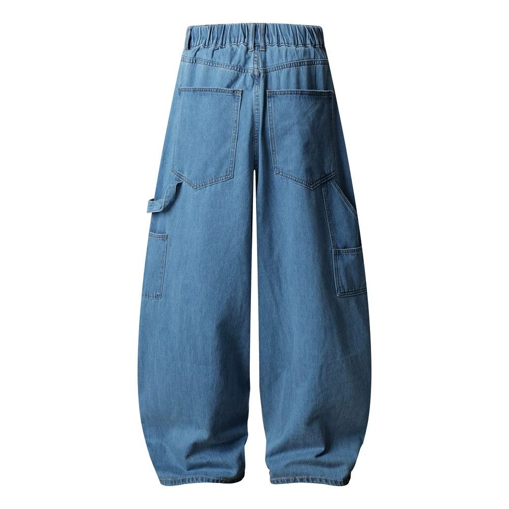 Vintage Street loose washed distressed cargo scimitar wide-leg jeans Size US 32 / EU 48 - 2 Thumbnail
