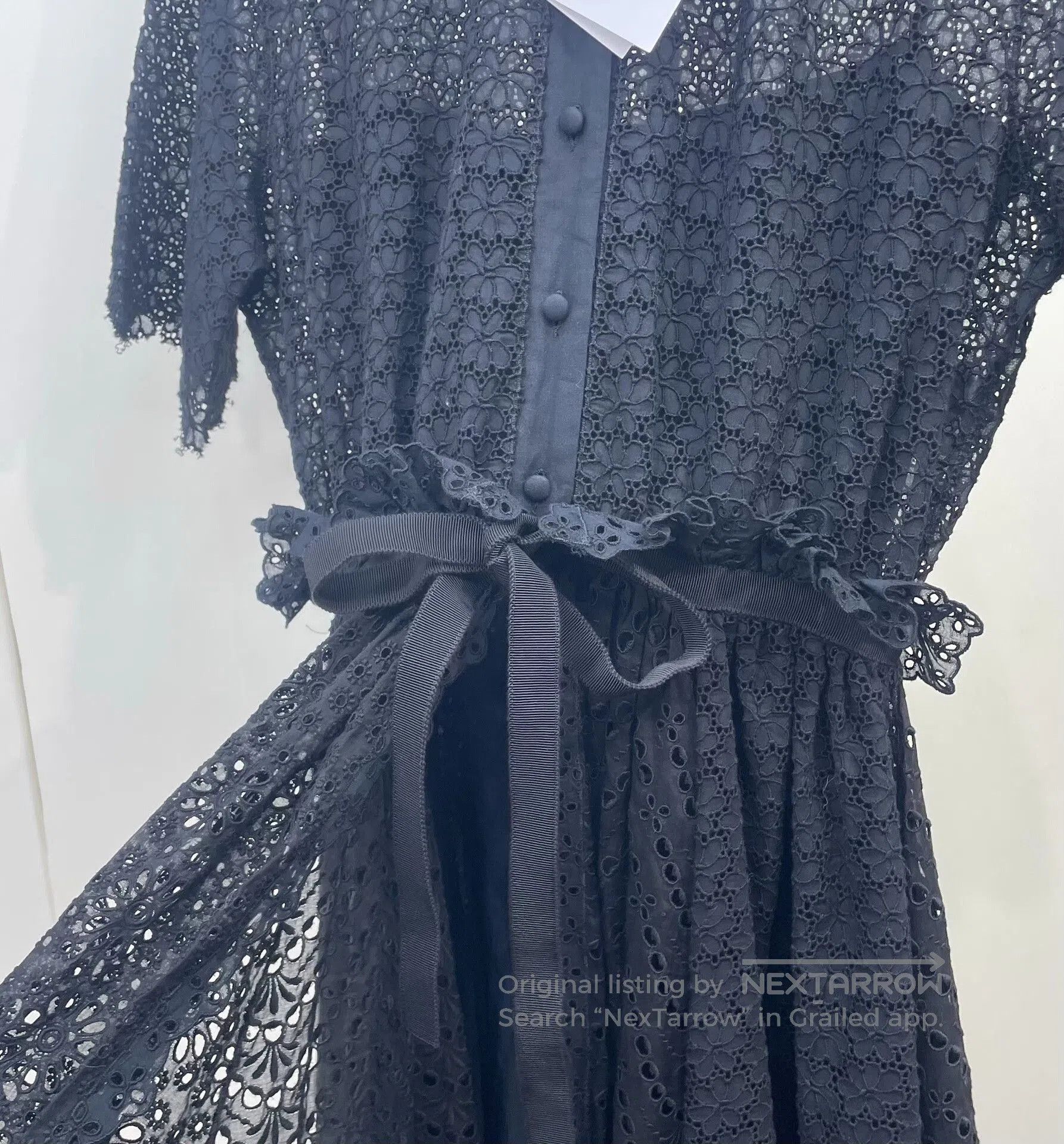 Dior Dior Cotton Lace Strappy Dress. Size XS / US 0-2 / IT 36-38 - 3 Thumbnail