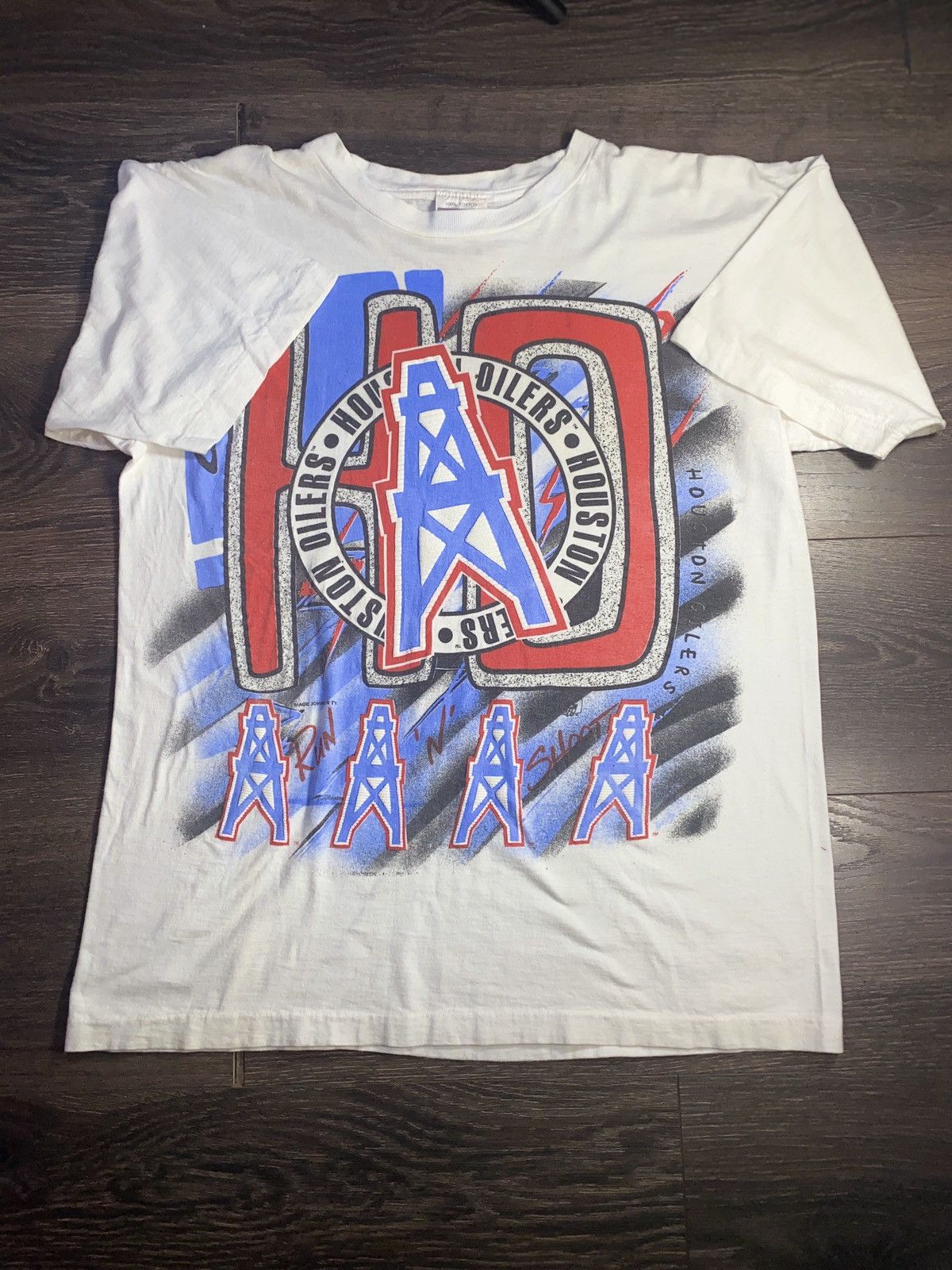 NBA 1990 RARE OILERS WARREN MOON RUN & SHOOT MAGIC JOHNSON SHIRT Size US M / EU 48-50 / 2 - 1 Thumbnail