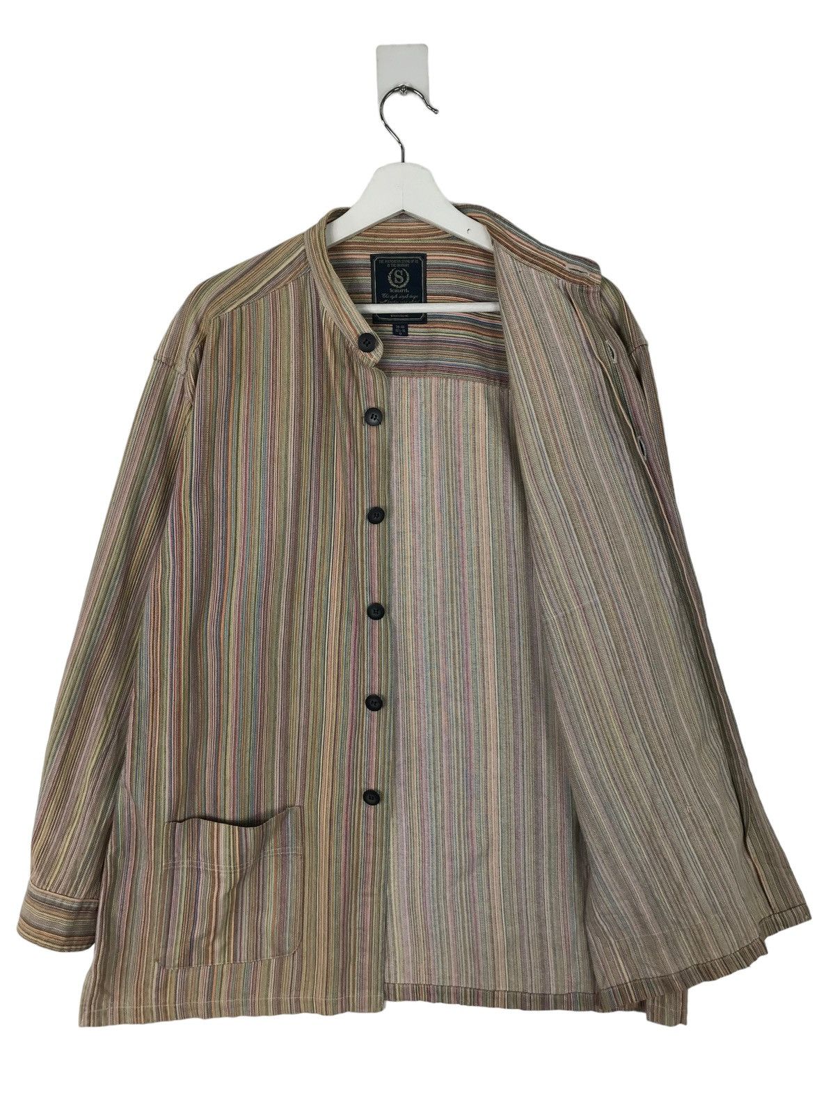 Japanese Brand 💥 SCHIATTI CANDY STRIPE RAINBOWN CHORE JACKET Size US M / EU 48-50 / 2 - 7 Thumbnail