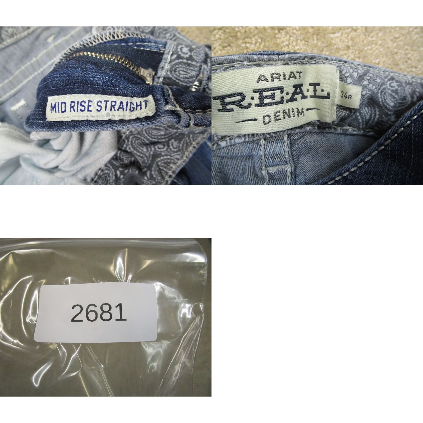 Ariat Ariat Jeans Women 34 Dark Blue Straight Mid Rise Denim Cowboy Logo 5-Pocket Regular Fit Pants Shoes? Size 24" / US 00 / IT 34 - 8 Thumbnail