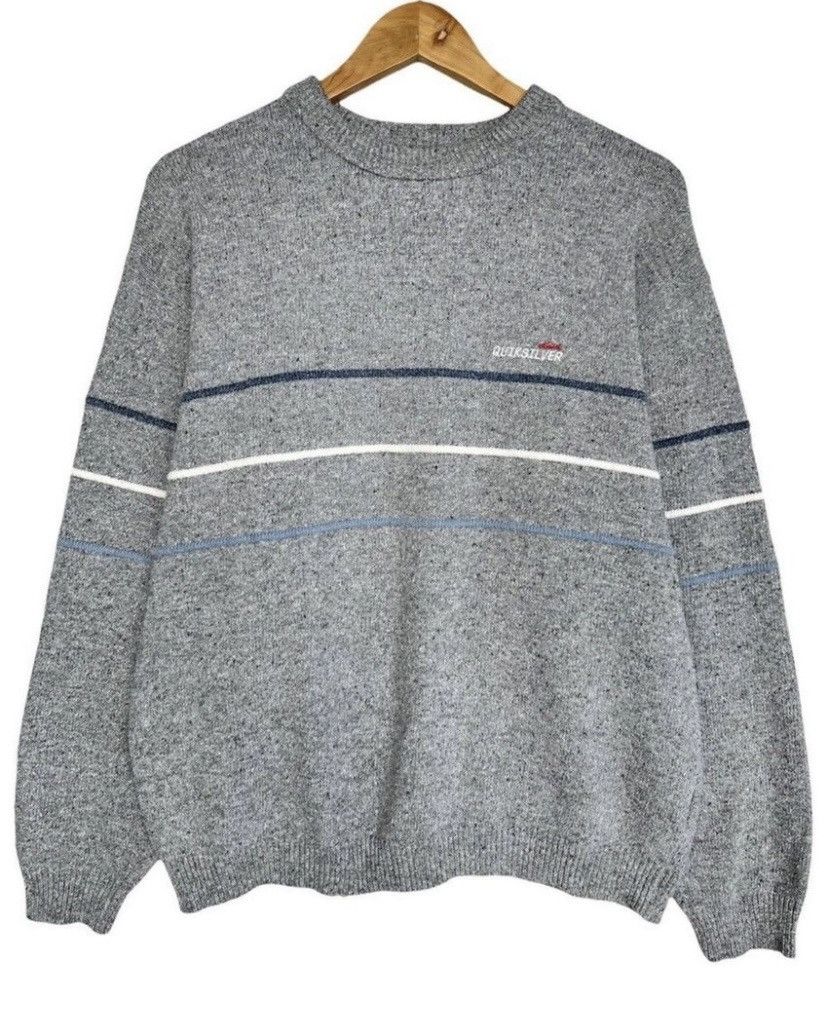 Quiksilver Vintage Quiksilver Crewneck Knitwear Grey Sweatshirt Size US L / EU 52-54 / 3 - 1 Thumbnail