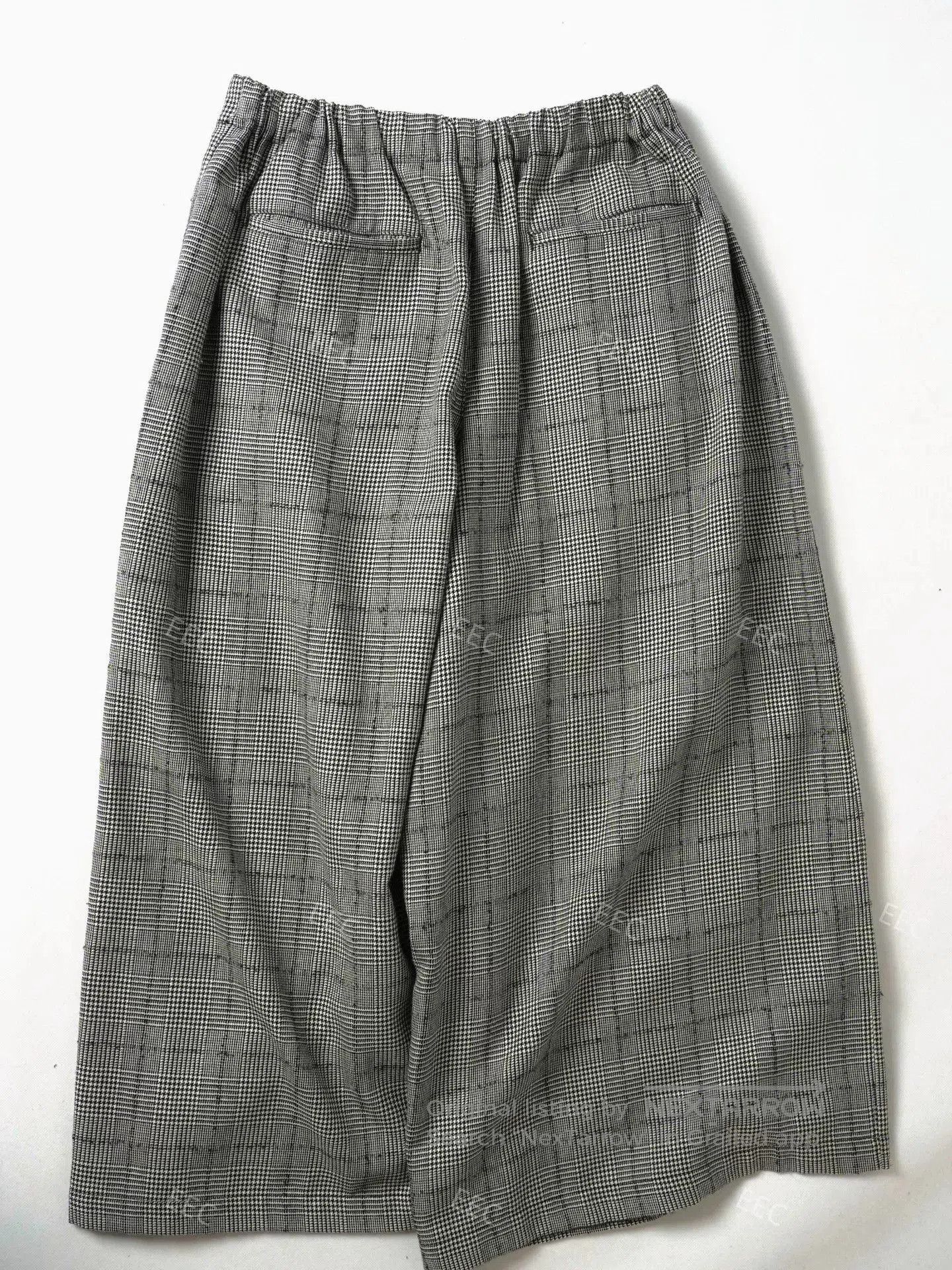 CDG by Comme des Garcons Gray Checkered Wool Wide. Size 26" / US 2 / IT 38 - 4 Thumbnail