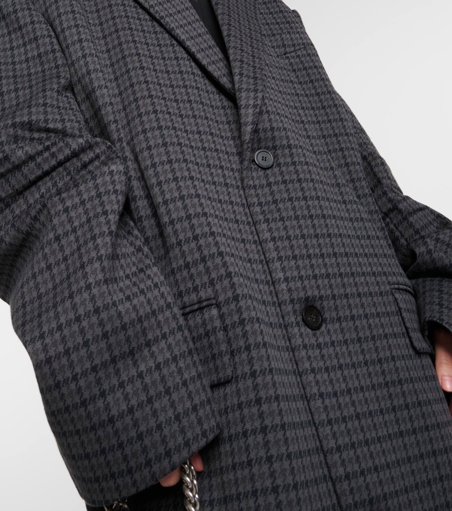 Balenciaga o1tr1nto1125 Tailored Knitted Coat in Grey/Black Size L / US 10 / IT 46 - 5 Thumbnail