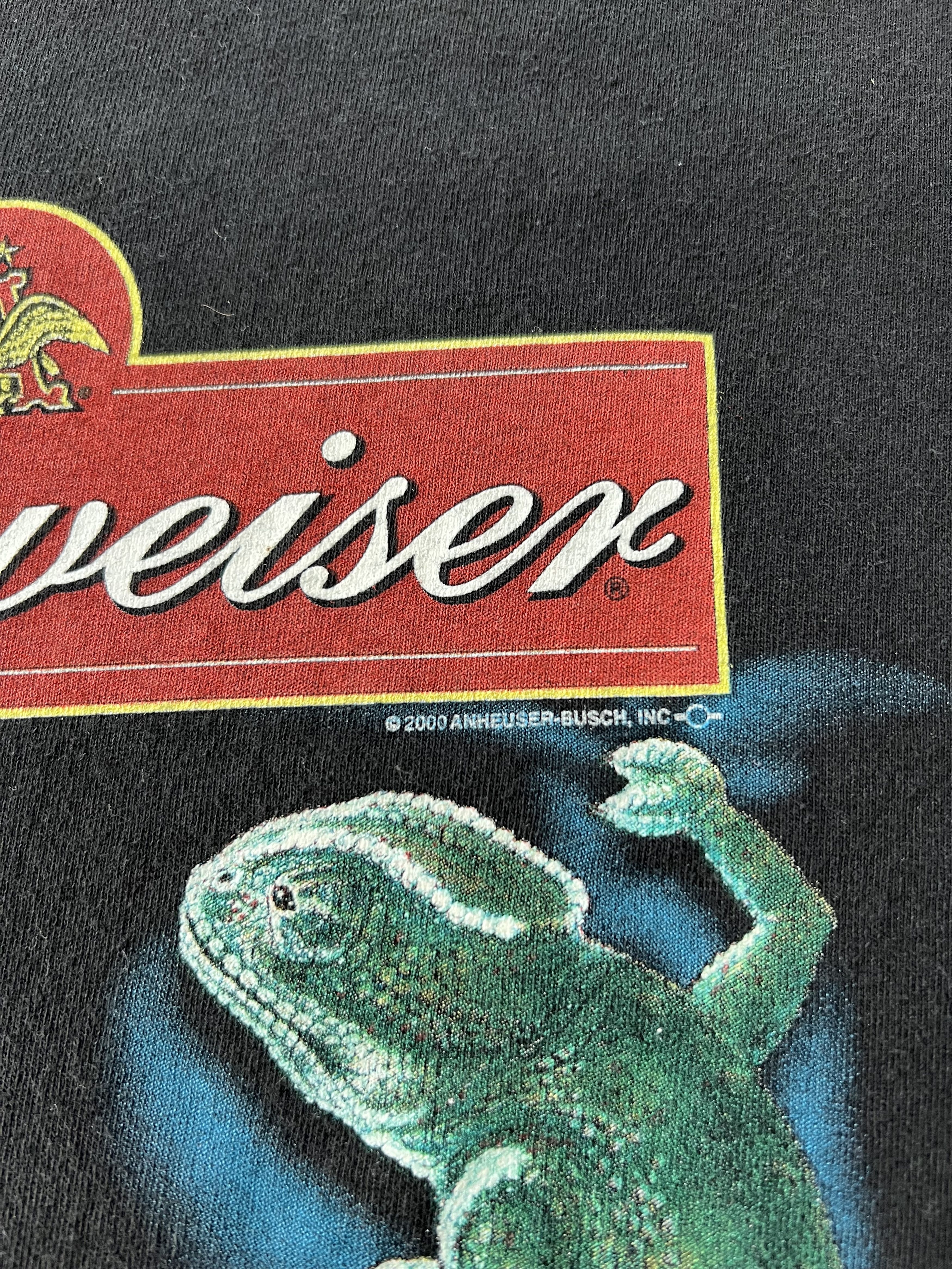 Budweiser Vintage 2000 Budweiser Chameleon Beer Graphic Promo T-shirt Size US L / EU 52-54 / 3 - 5 Thumbnail