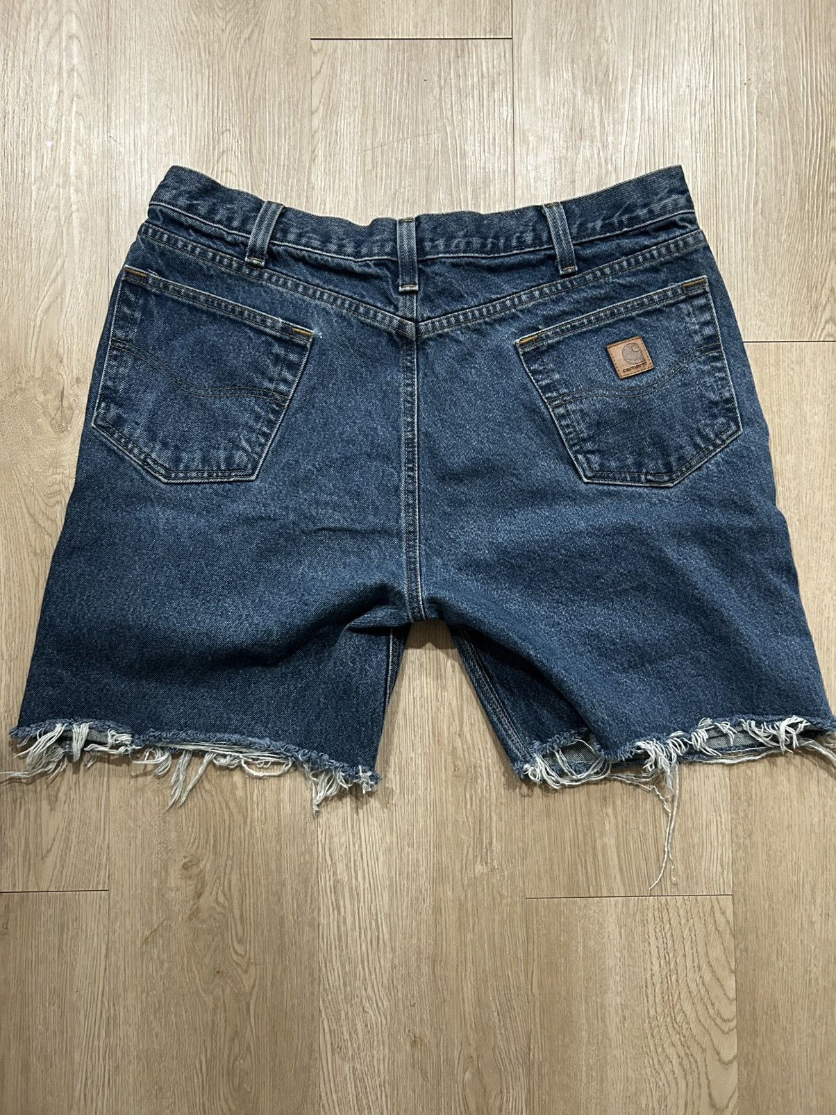 Carhartt blue cutoff denim shorts Size US 38 / EU 54 - 2 Thumbnail
