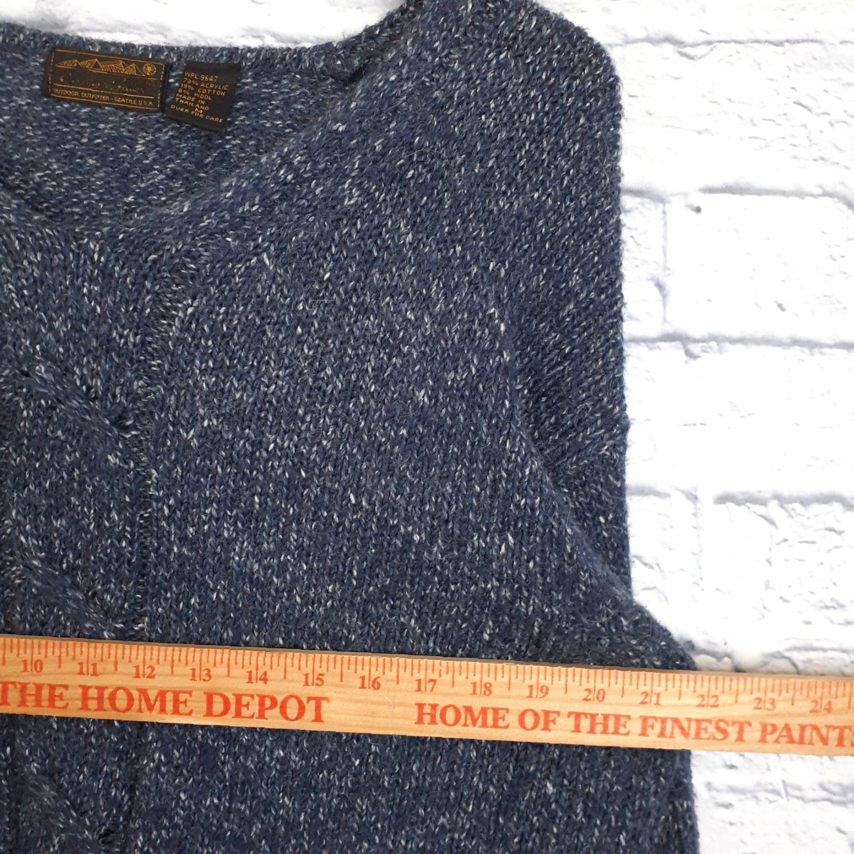 Eddie Bauer VINTAGE Eddie Bauer Wool Blend Knit Sweater V Neck Womens Medium Blue Pullover Knit Wool Blend Pullover Size M / US 6-8 / IT 42-44 - 6 Thumbnail