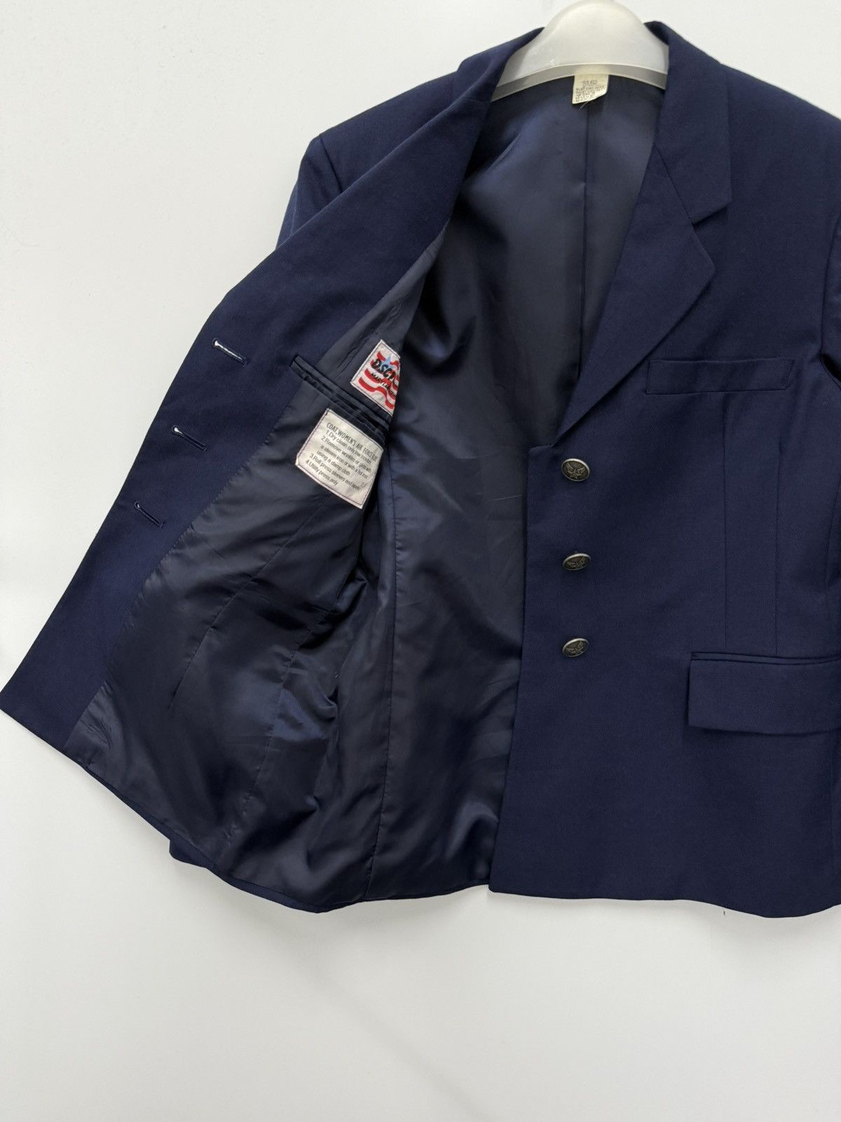 Vintage 🔥 True Vtg 80's AIR FORCE Navy Officer USA military jacket Size S / US 4 / IT 40 - 8 Thumbnail