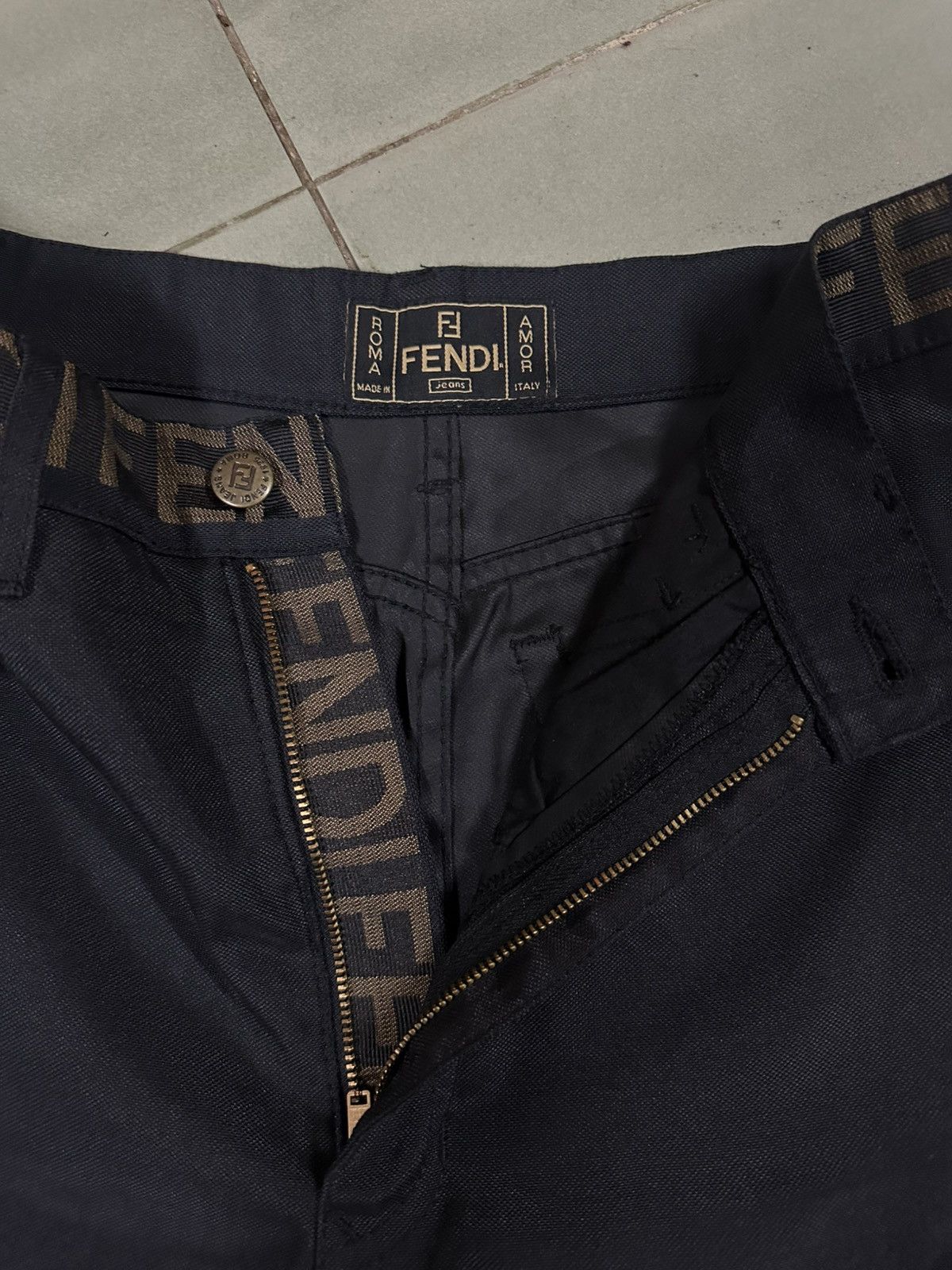 Fendi × Vintage RARE 🔥 VINTAGE FENDI JEANS Size 29" - 3 Thumbnail