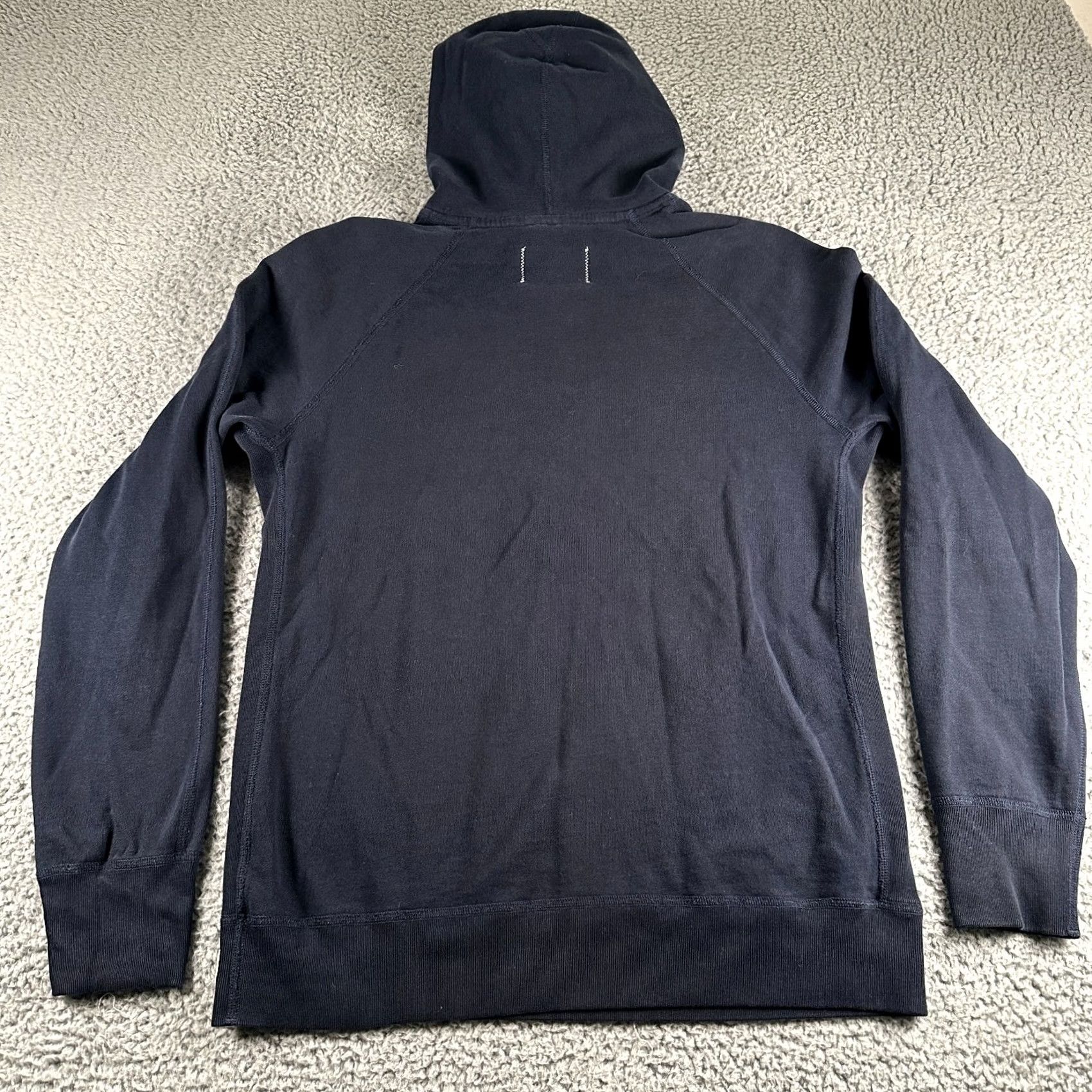Reigning Champ Reigning Champ Hoodie Mens Medium Navy Pullover Hooded Logo Kangaroo Pocket Blue 90s Sports Size US M / EU 48-50 / 2 - 5 Thumbnail
