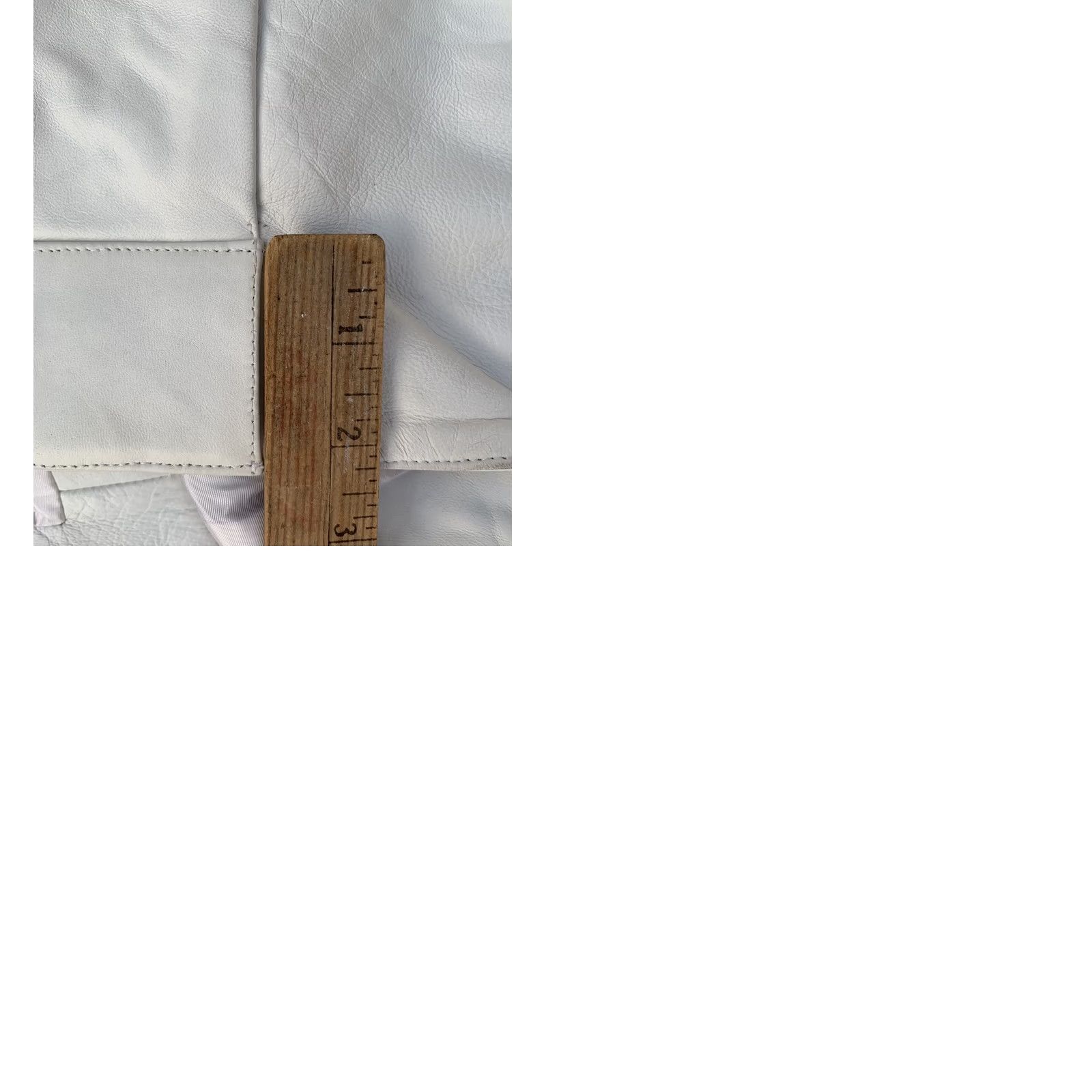 Vintage VINTAGE Leather Jacket White Cropped 80s Shoulder Pads Size S Or M Women Size M / US 6-8 / IT 42-44 - 12 Thumbnail
