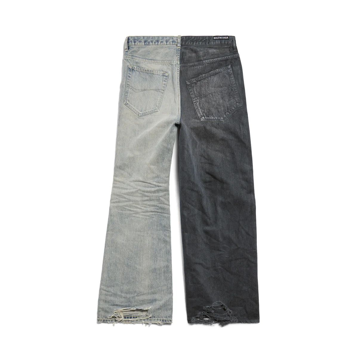 Balenciaga Balenciaga 50-50 Jeans in Black / Blue Size US 32 / EU 48 - 2 Thumbnail