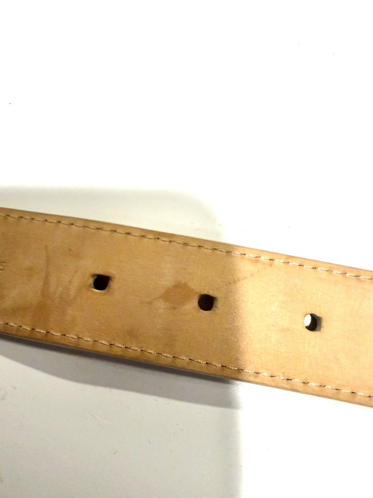 Louis Vuitton Louis Vuitton Damier Azur Belt 85/34 White LV Buckle Size ONE SIZE - 9 Thumbnail