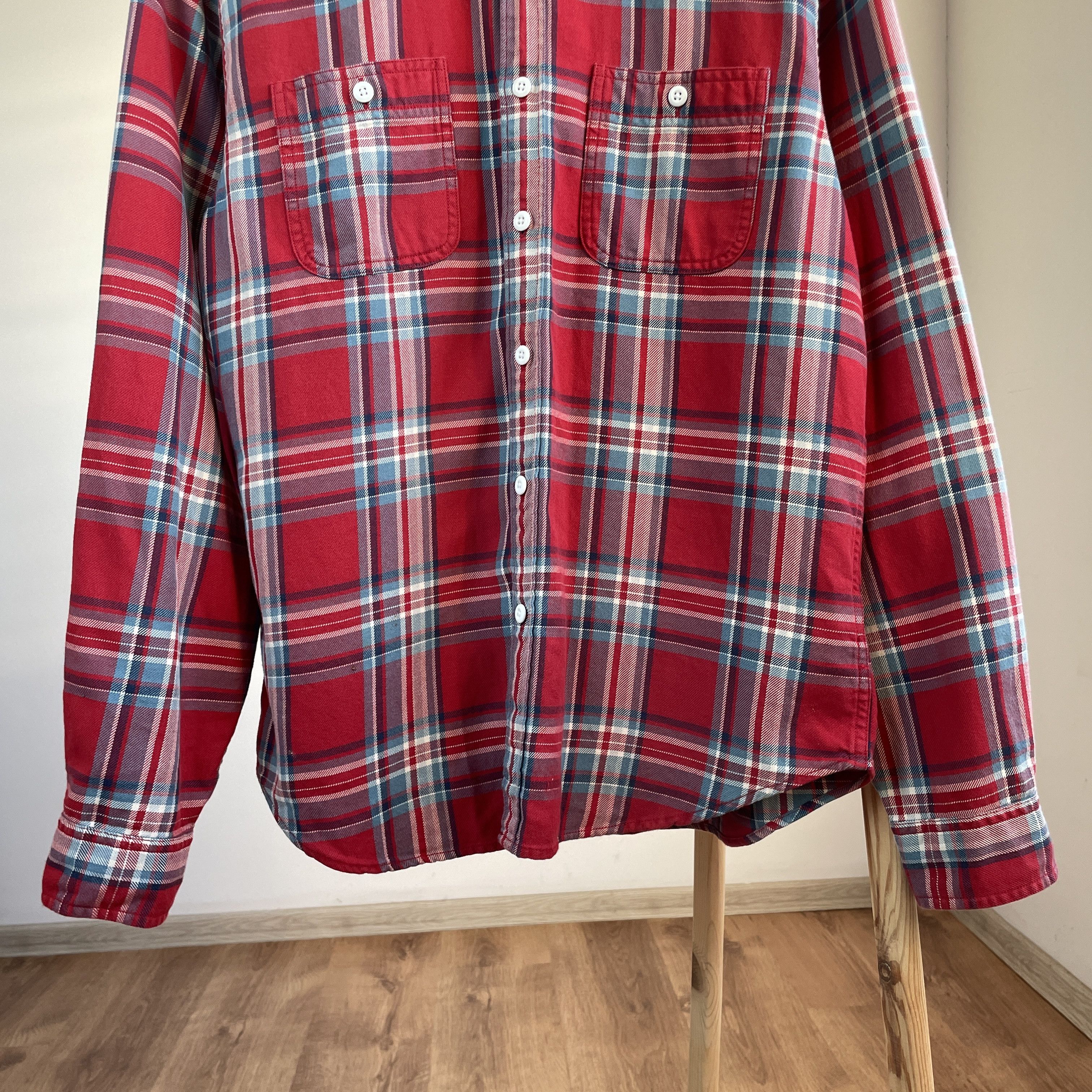 J.Crew J.Crew Red Plaid Flannel Shirt Size L Size US L / EU 52-54 / 3 - 4 Thumbnail