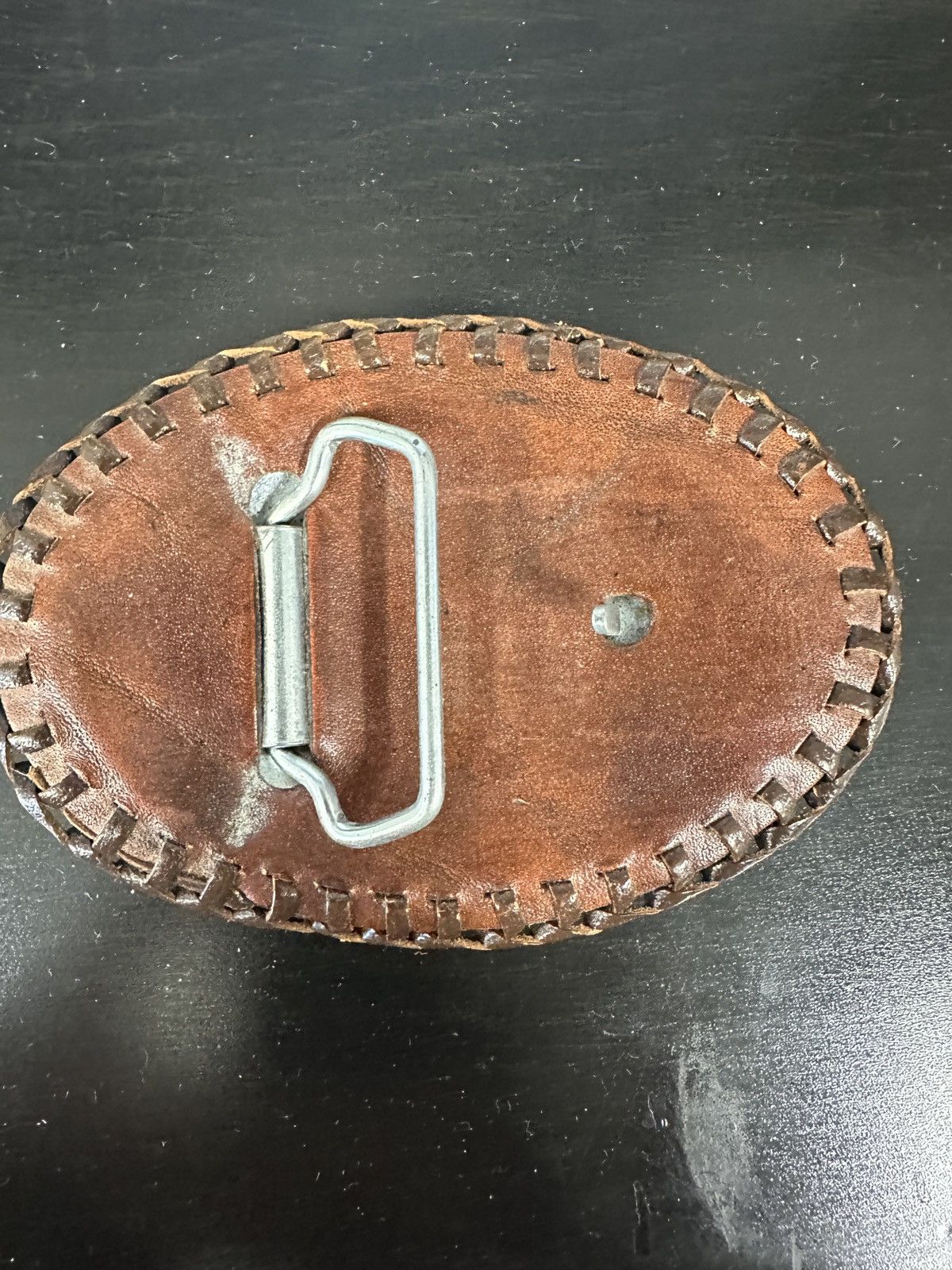 Vintage Vintage buck Leather belt buckle Size ONE SIZE - 2 Thumbnail
