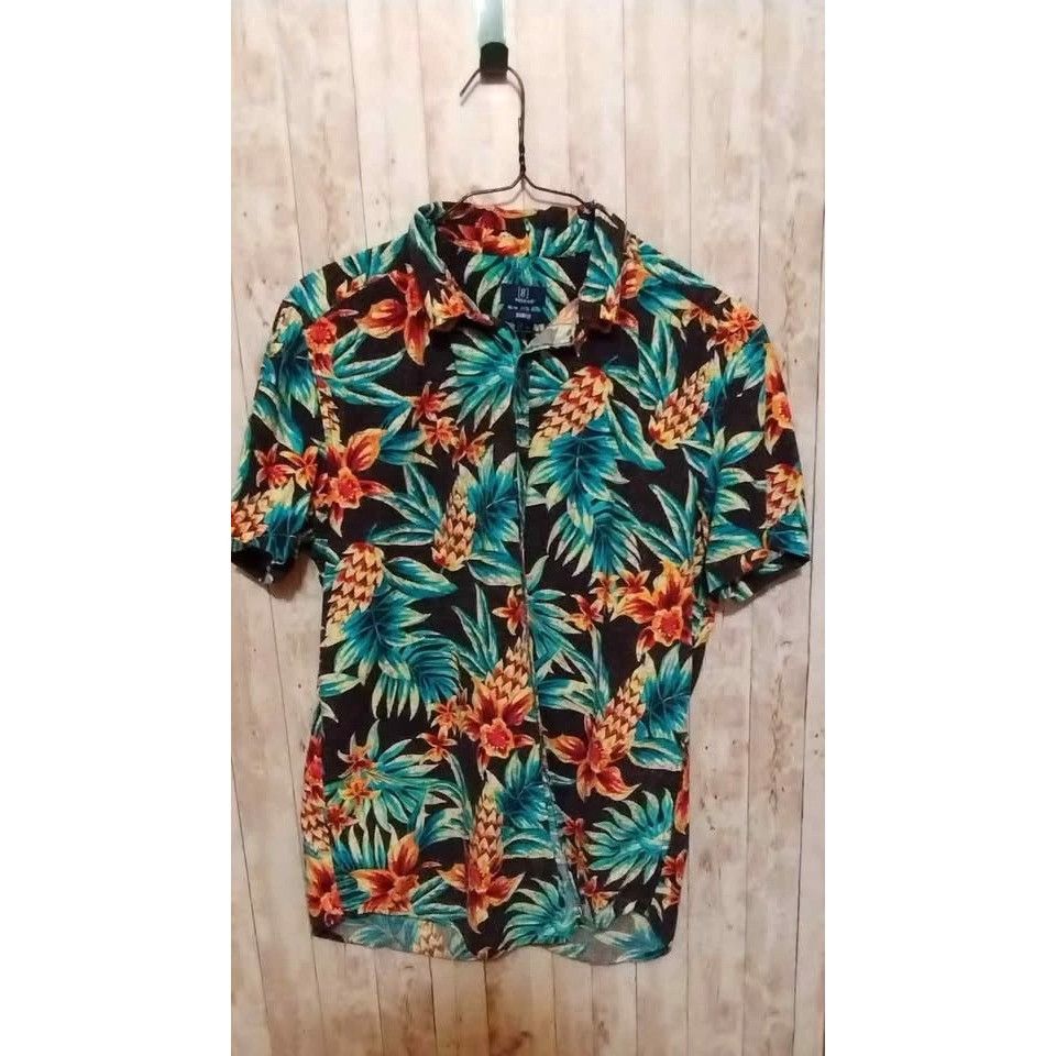 George Hawaiian Short Sleeve Shirt Mens Slim Fit Button Down Tropic Size US M / EU 48-50 / 2 - 1 Thumbnail