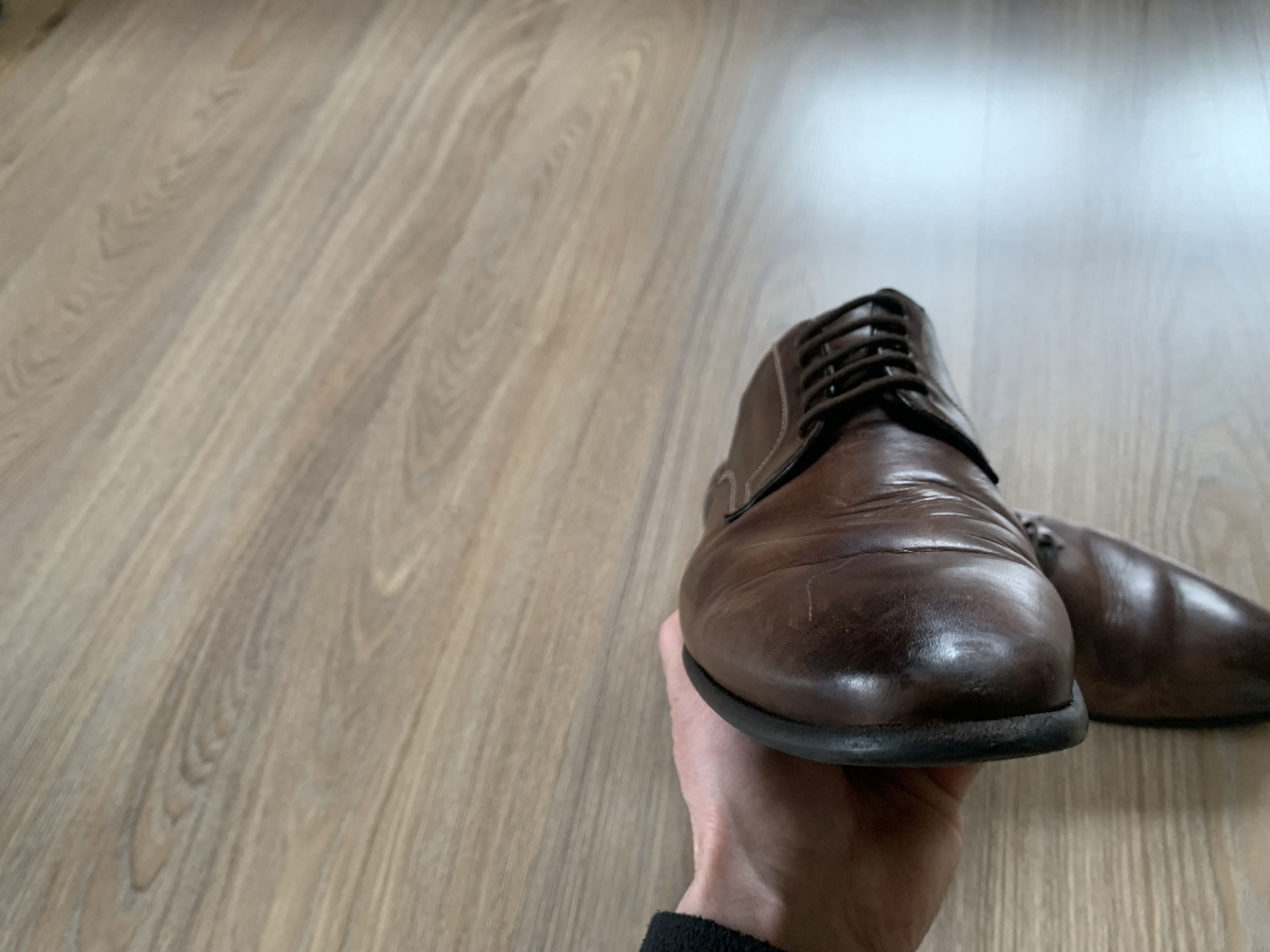 Other AnnAlfo & Sgariglia Brown Leather Derby Shoes Size US 11 / EU 44 - 4 Thumbnail
