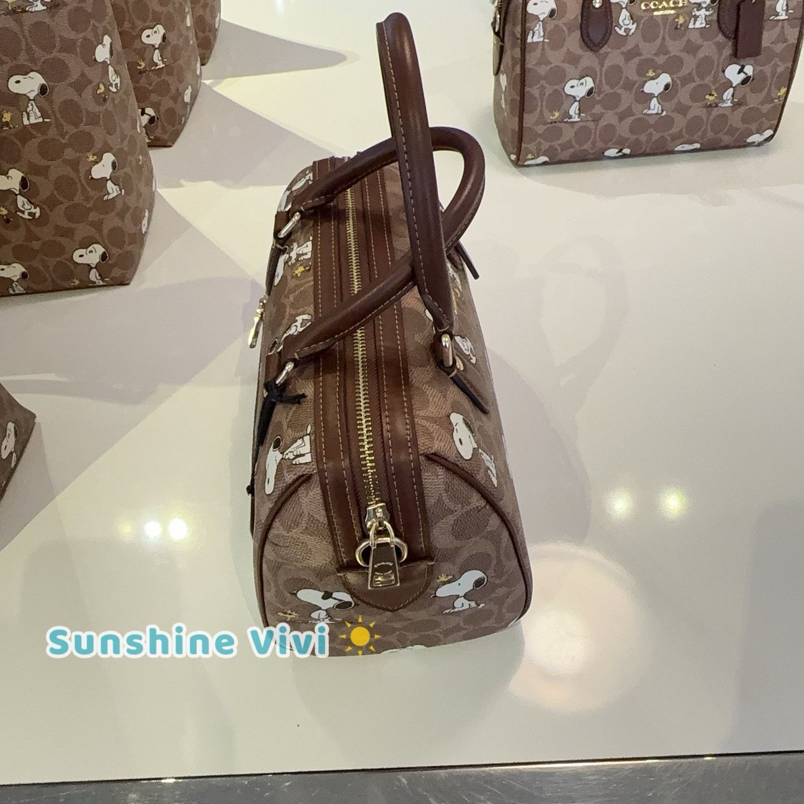 Coach NWT Coach X Peanuts Rowan Satchel Bag Snoopy Print CBM33 Size ONE SIZE - 2 Thumbnail