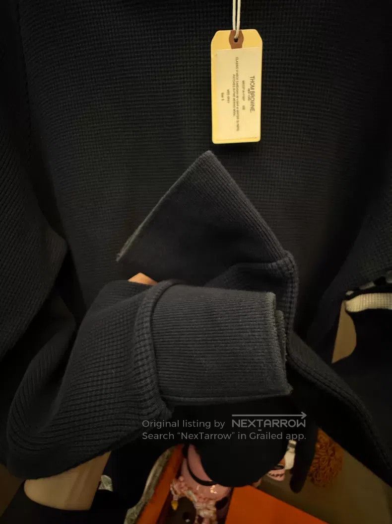 Thom Browne Thom Browne Navy Blue Knitted Top Size US XXL / EU 58 / 5 - 5 Thumbnail