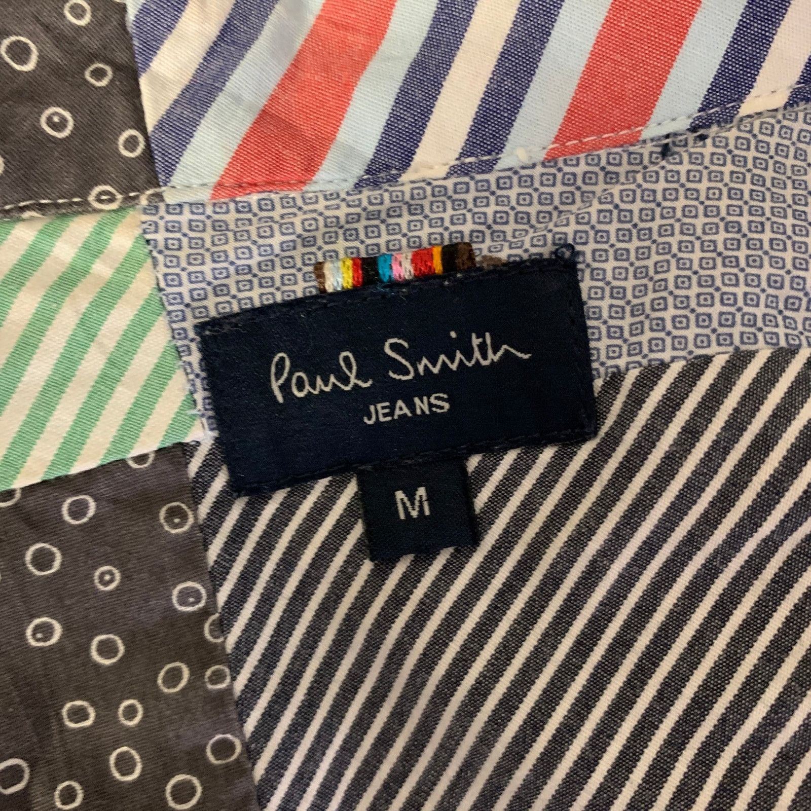 Paul Smith PAUL SMITH JEANS M Black Multi-Color Patchwork LS Shirt Size US M / EU 48-50 / 2 - 5 Thumbnail