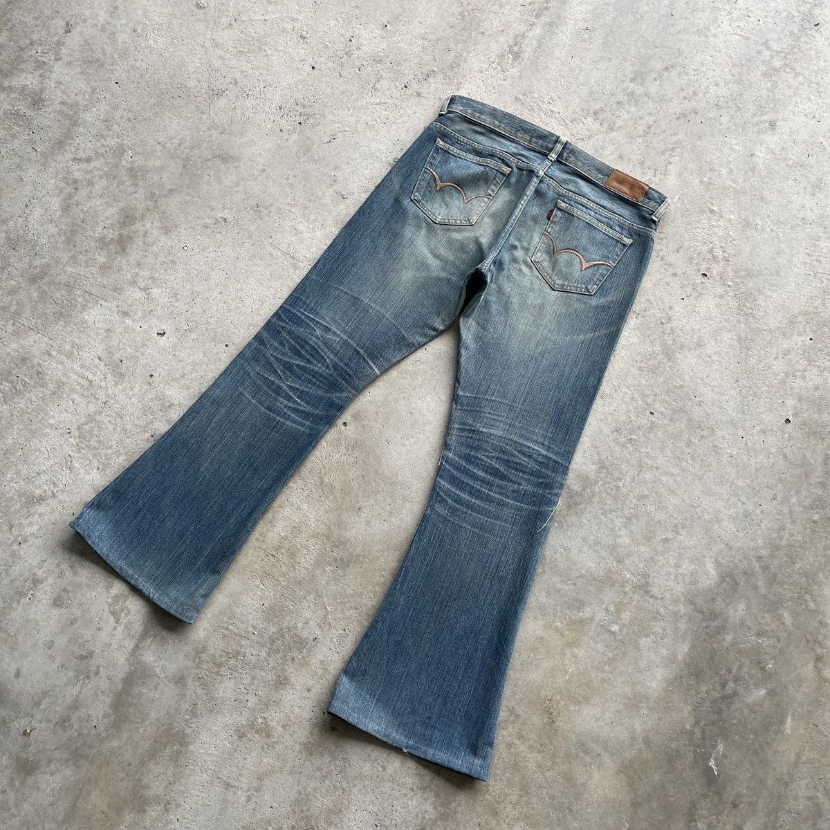 Japanese Brand Vintage Edwin Rusty Women Jeans FLARE Distressed Faded Pants Size 32" / US 10 / IT 46 - 11 Thumbnail